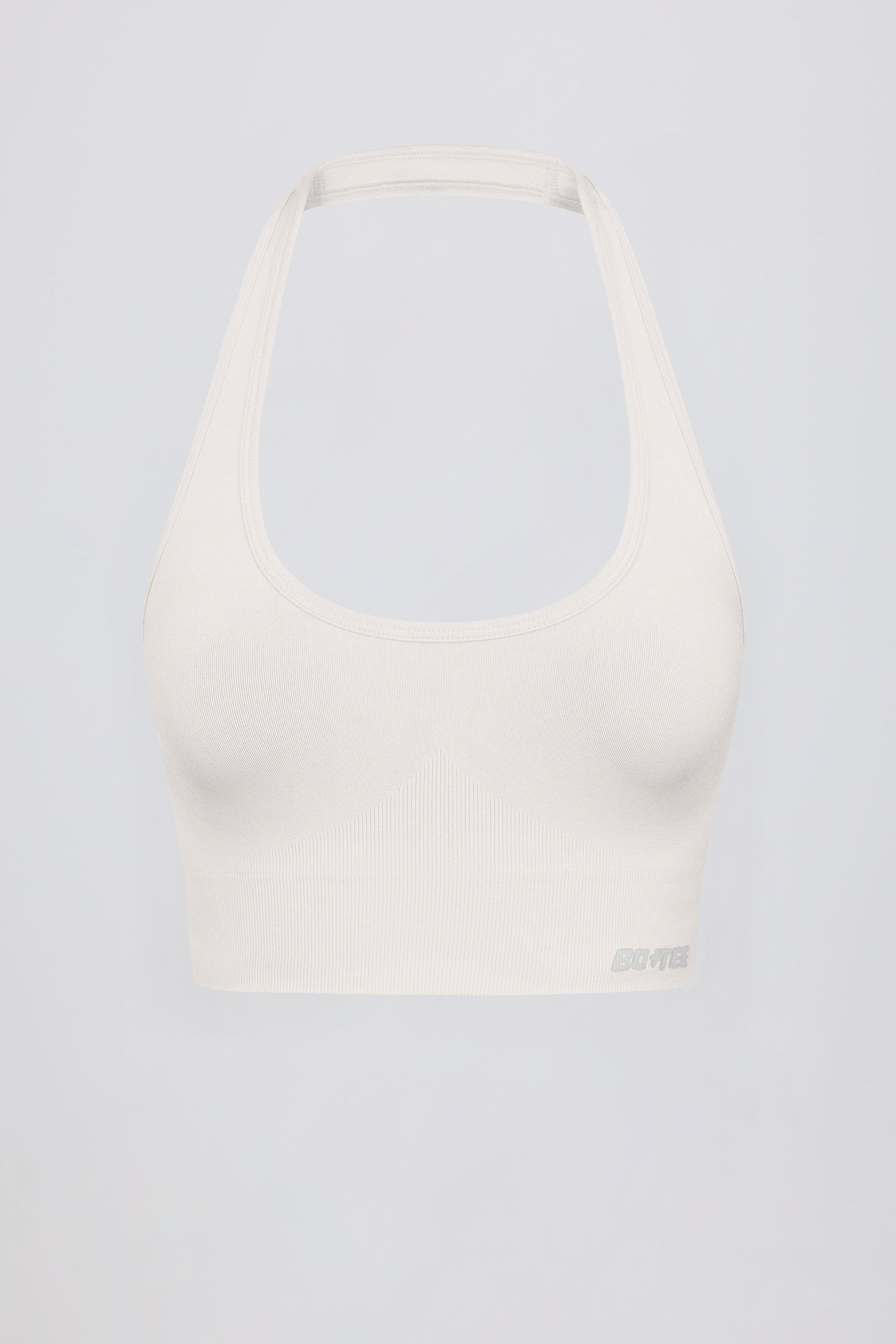 Define Luxe Halter Yaka Spor Sütyeni, Beyaz