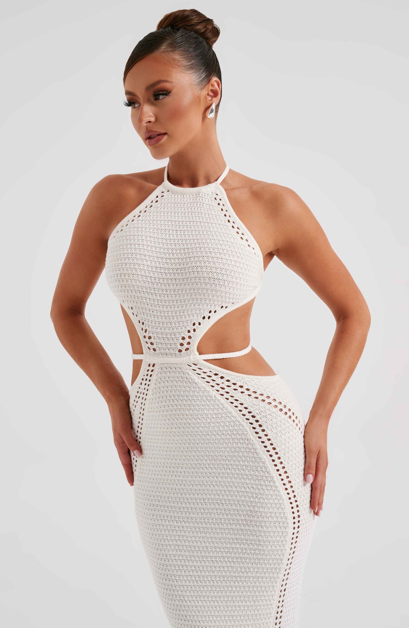 Delia Maxi Elbise - Beyaz