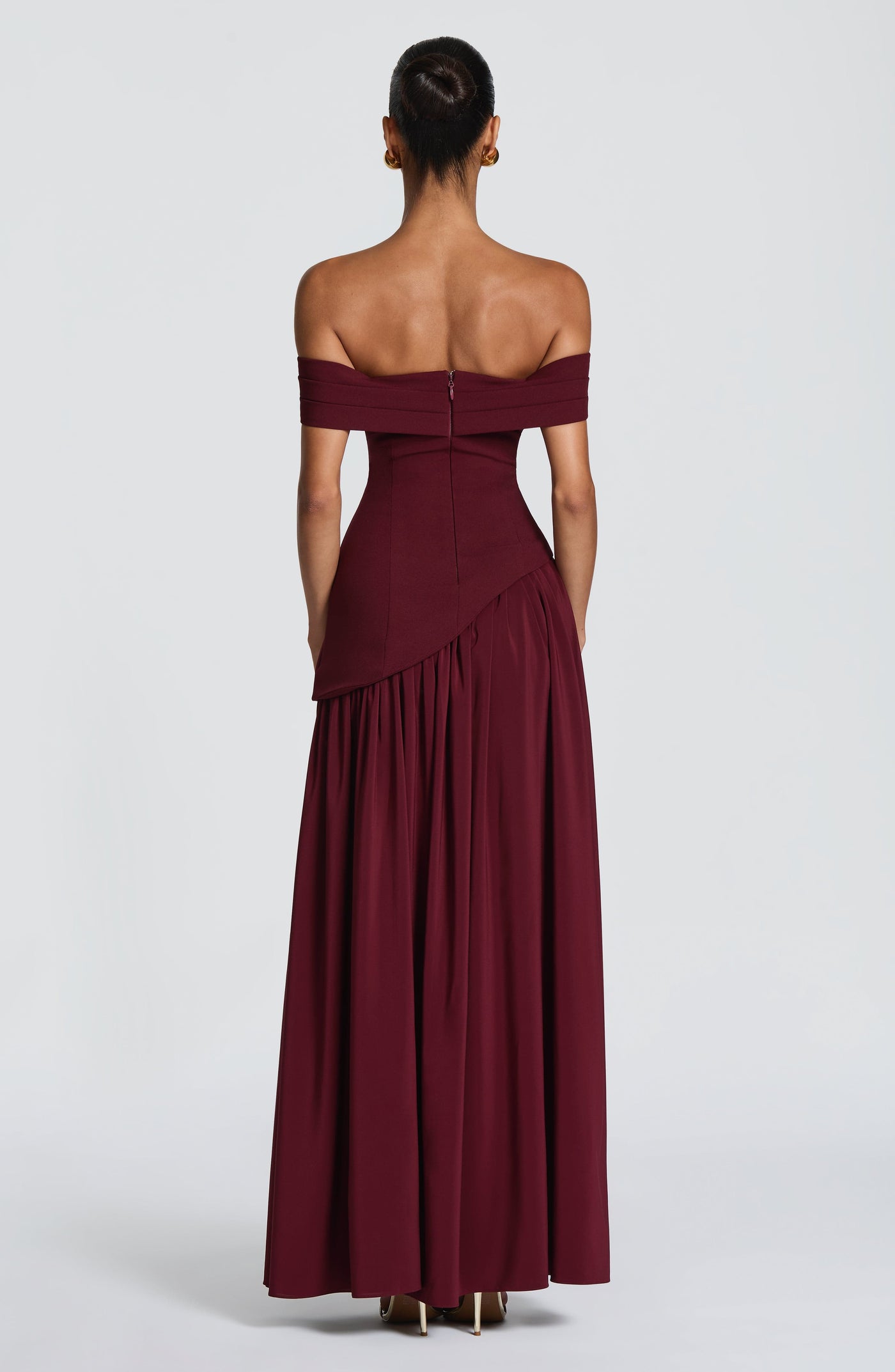 Delilah Maxi Elbise - Kiraz Rengi Lake