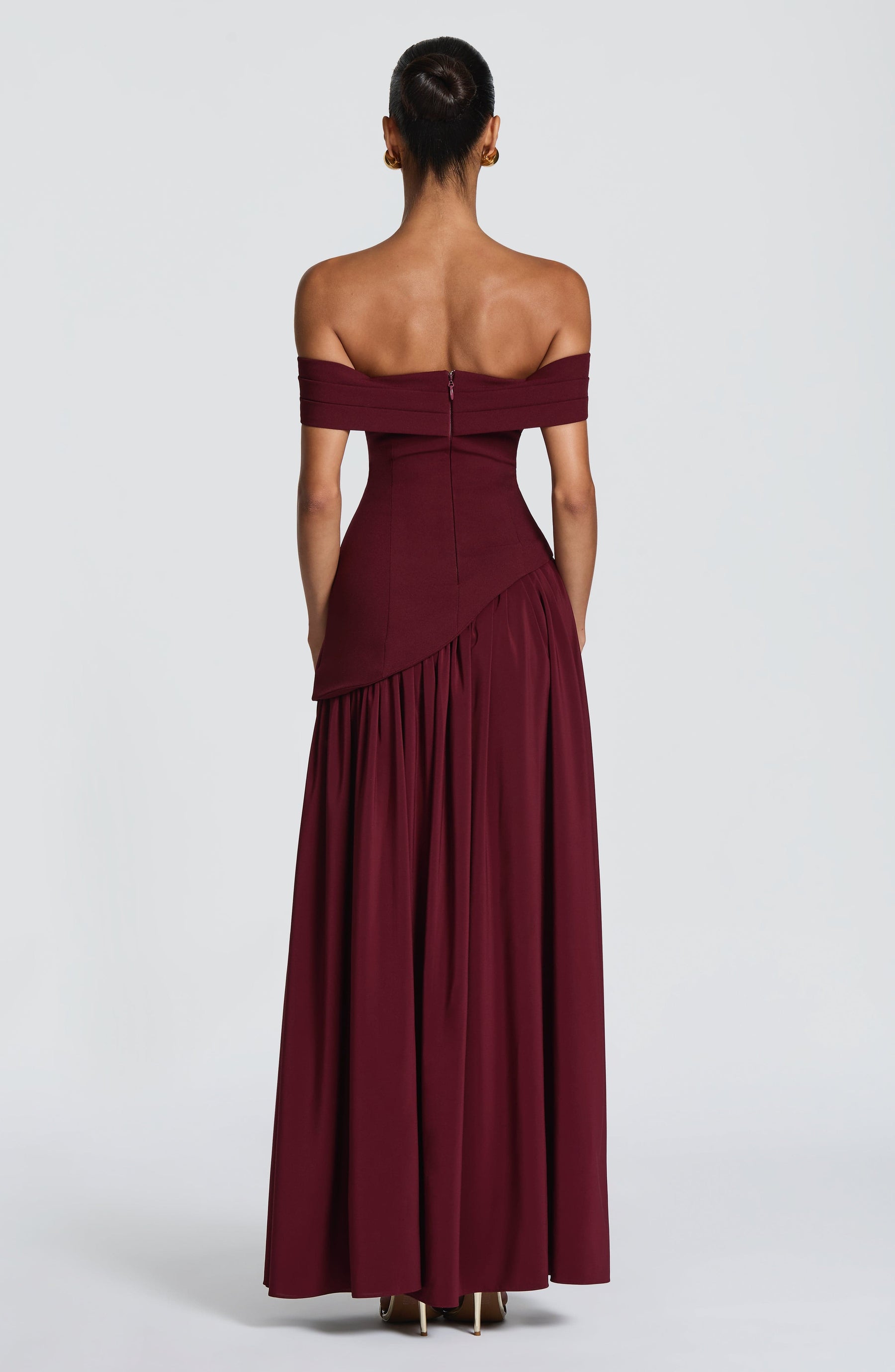 Delilah Maxi Elbise - Kiraz Rengi Lake