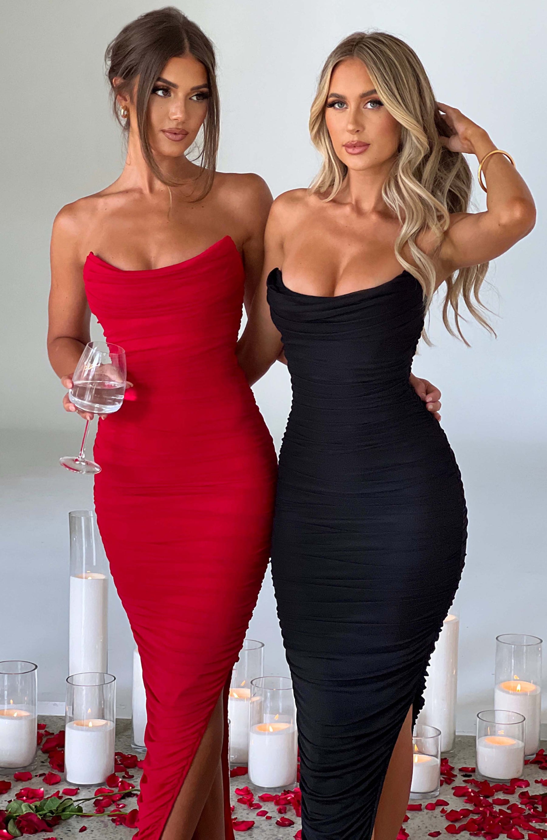 Demi Maxi Elbise - Siyah