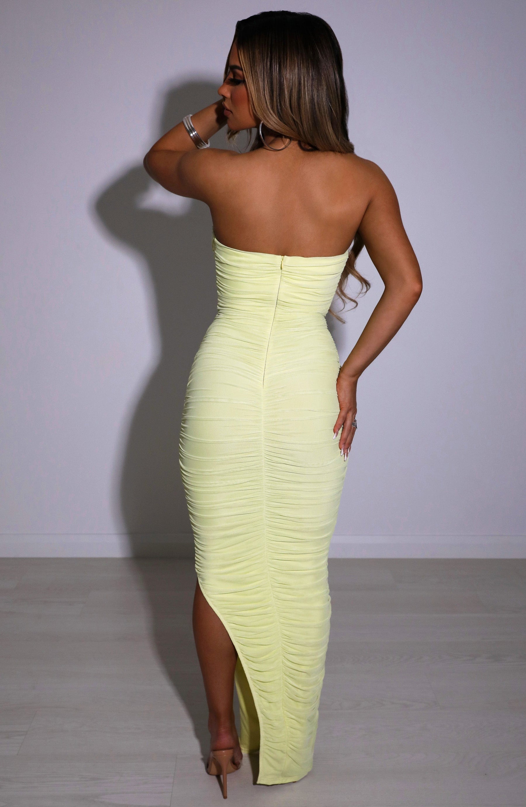 Demi Maxi Elbise - Limon Yeşili