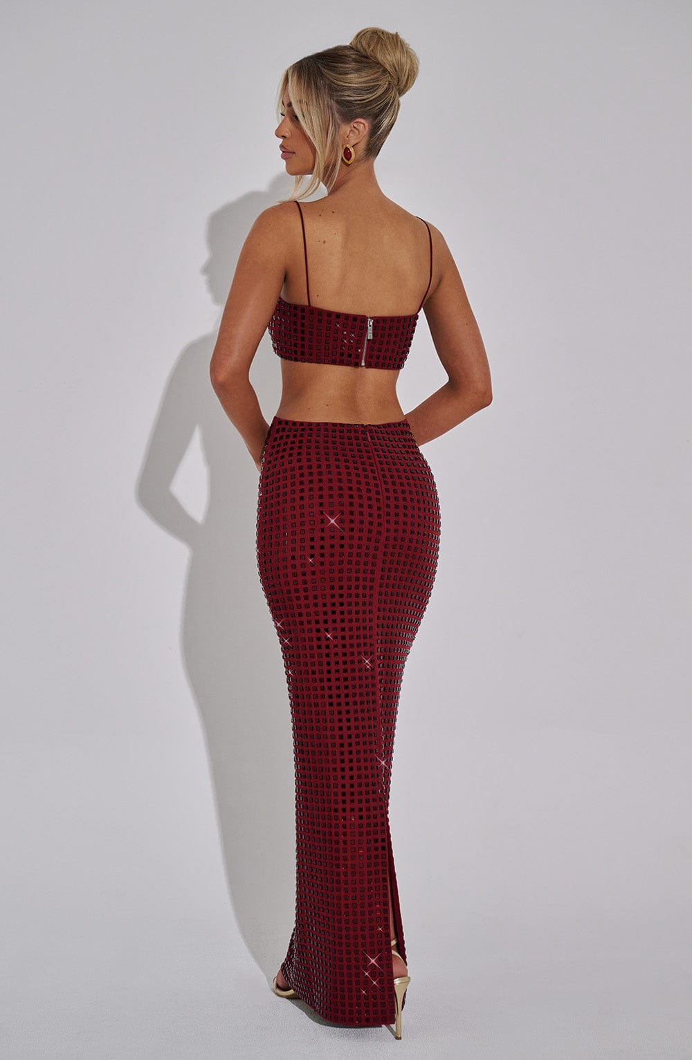 Dimity Maxi Etek - Şarap Rengi