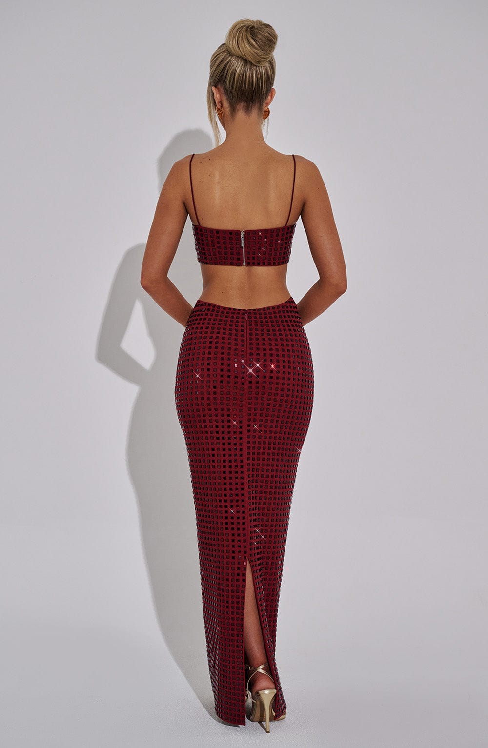 Dimity Maxi Etek - Şarap Rengi