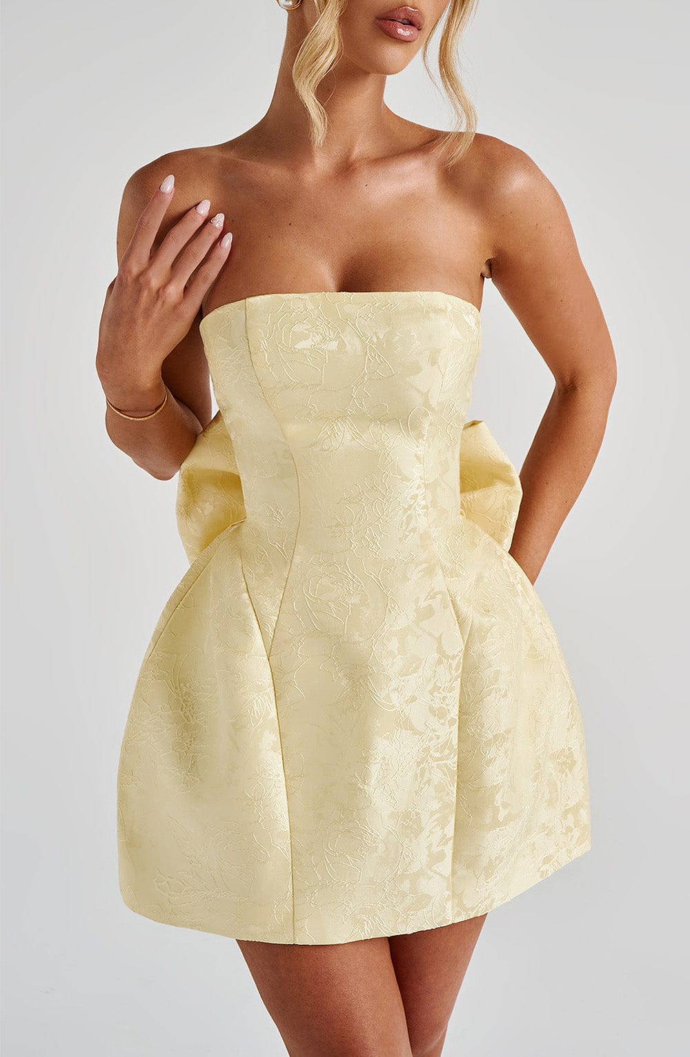 Elenora Mini Elbise - Limon