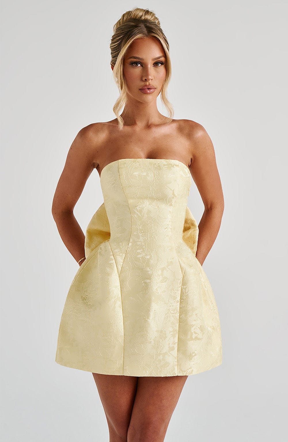 Elenora Mini Elbise - Limon