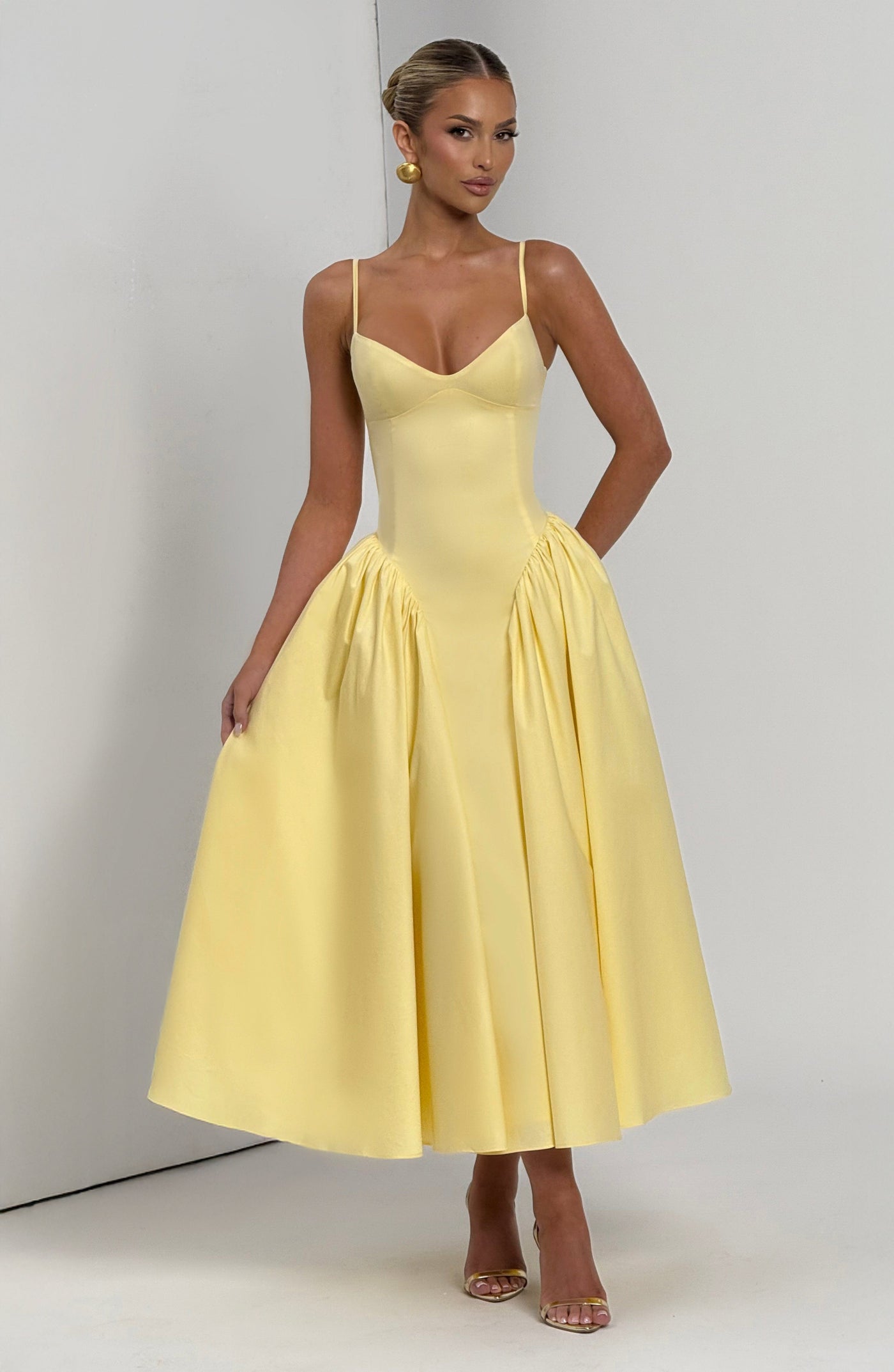 Emerson Midi Elbise - Limon