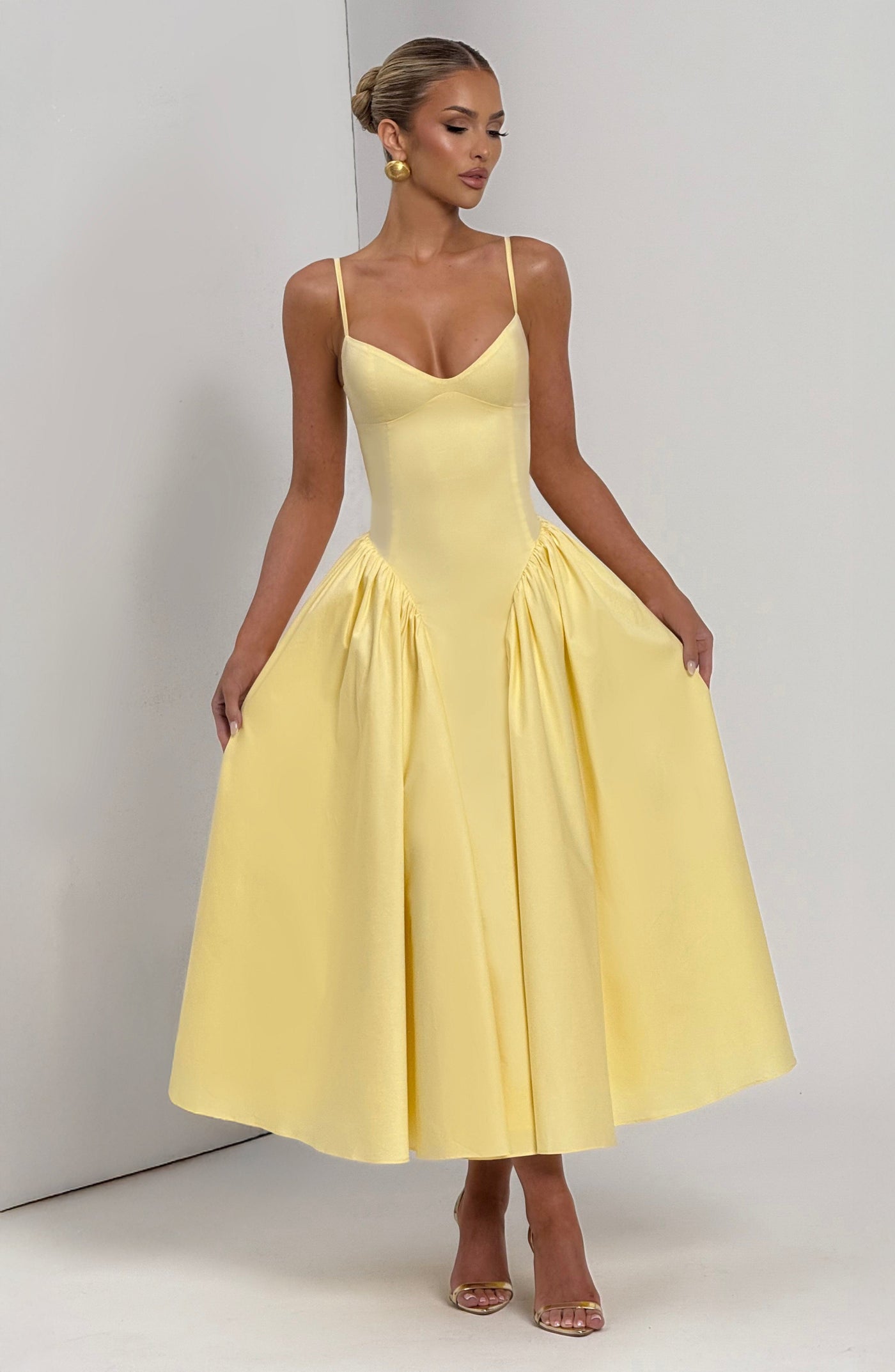 Emerson Midi Elbise - Limon