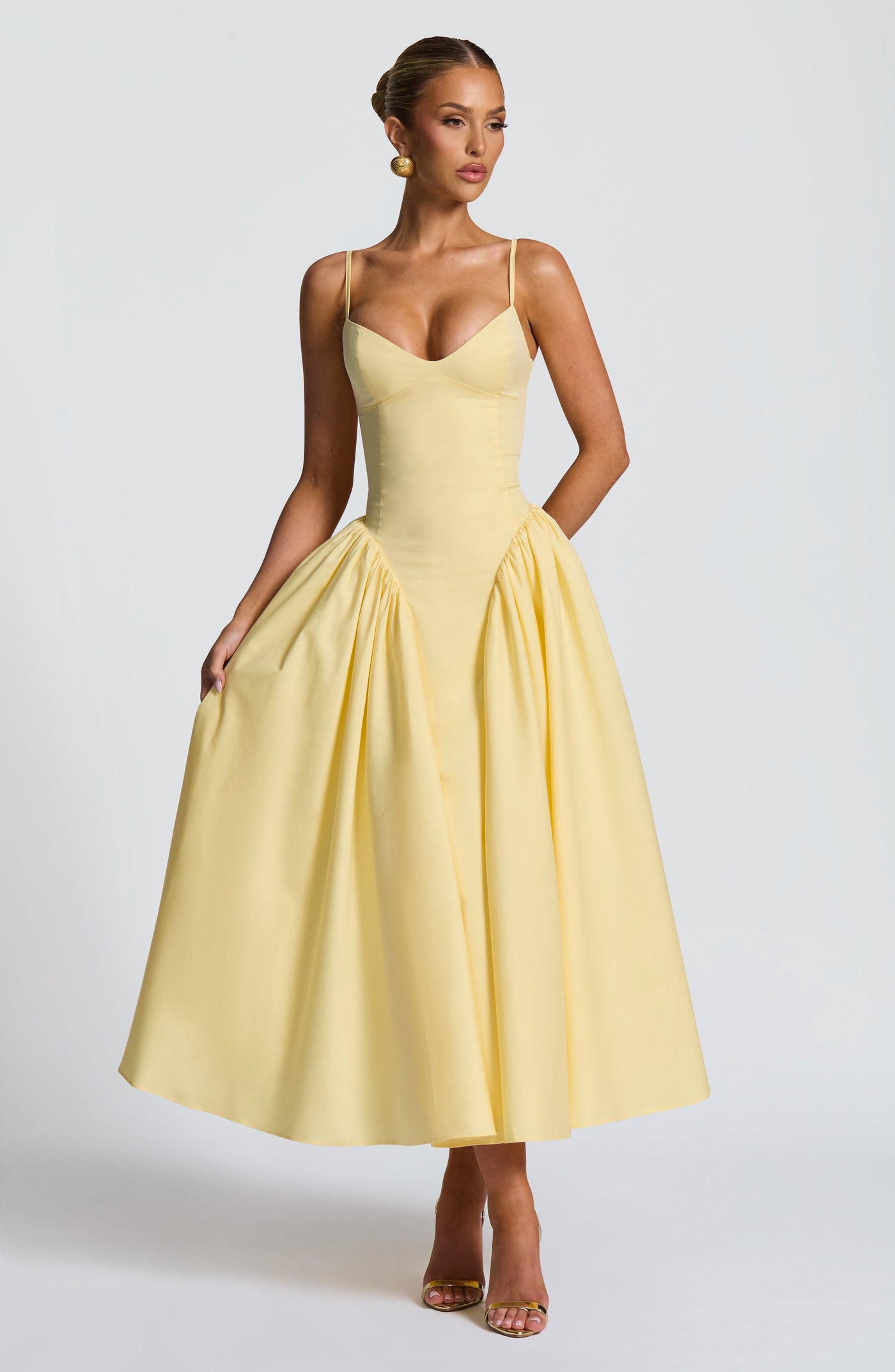 Emerson Midi Elbise - Limon