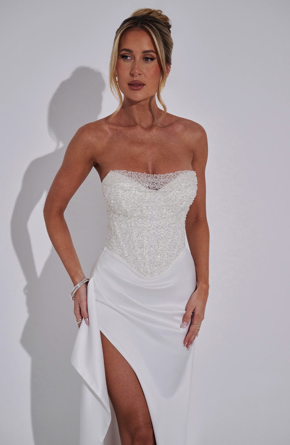 Emrielle Maxi Elbise - Fildişi