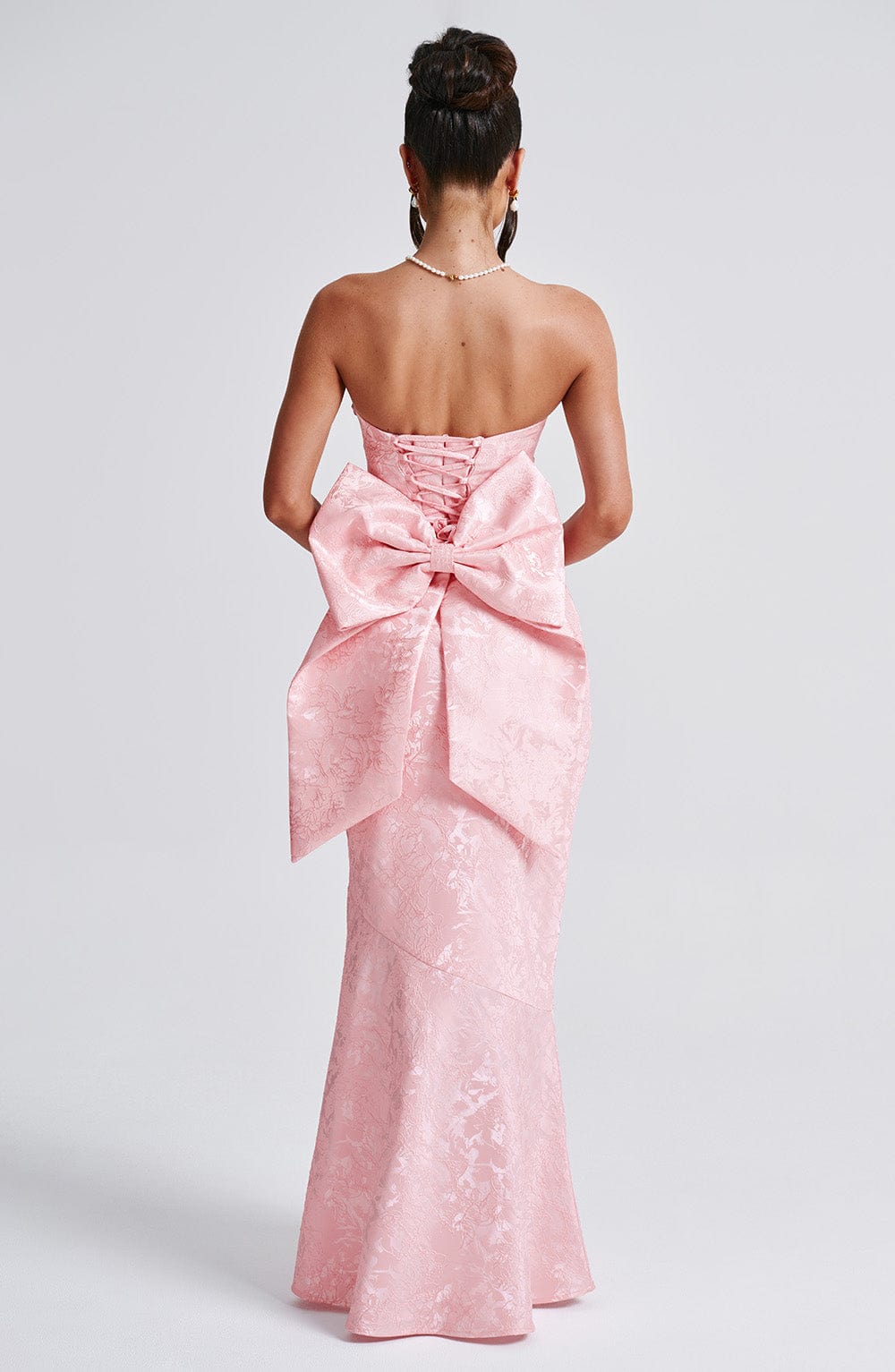 Felicity Maxi Elbise - Pudra Pembesi