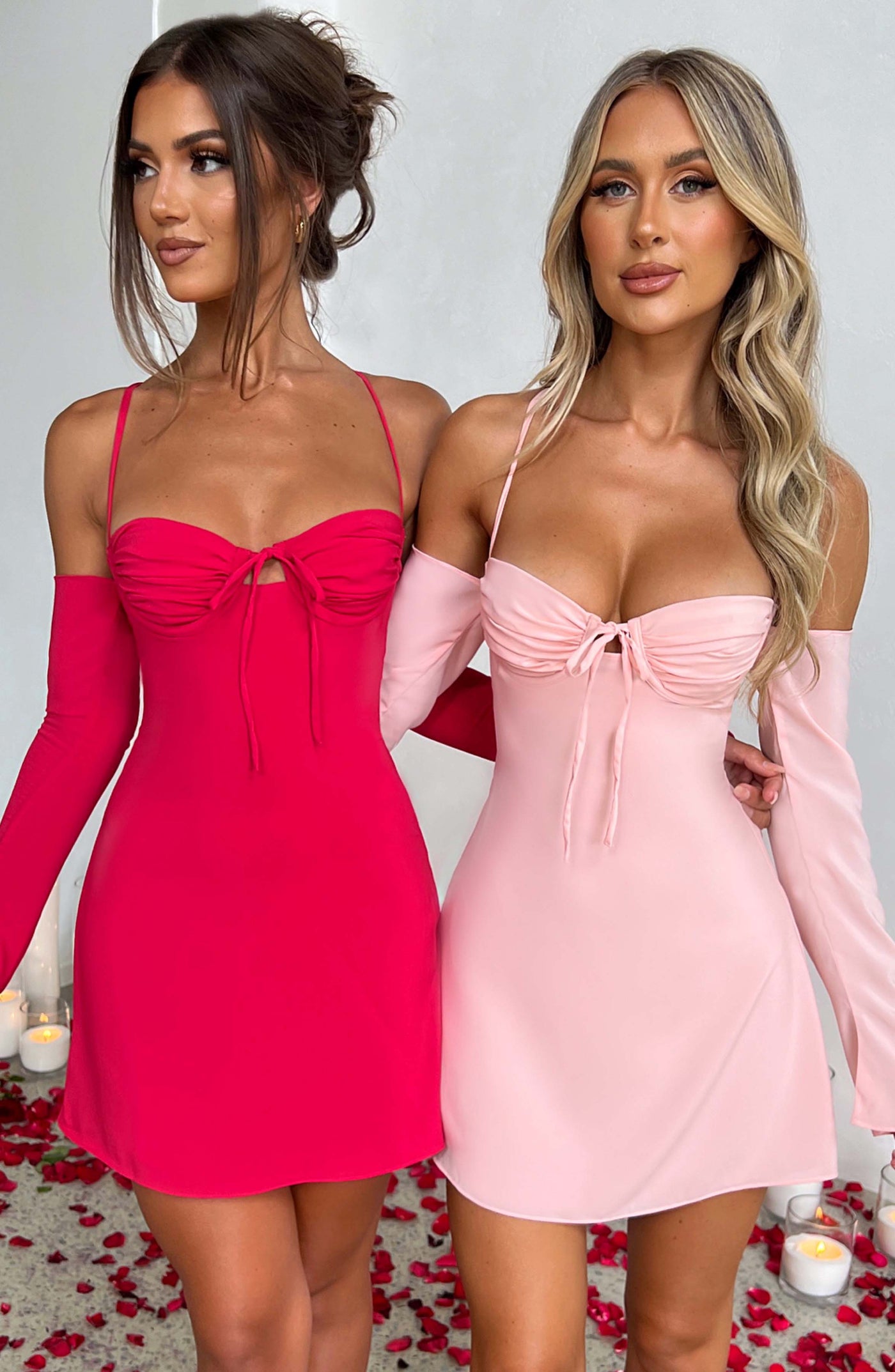 Fiona Mini Elbise - Pembe