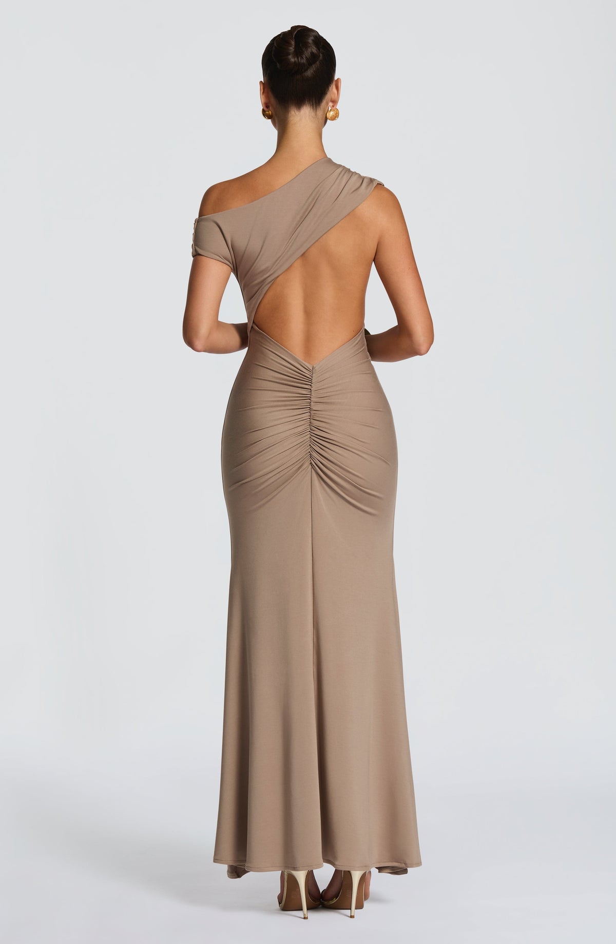 Fiora Maxi Elbise - Taş Rengi