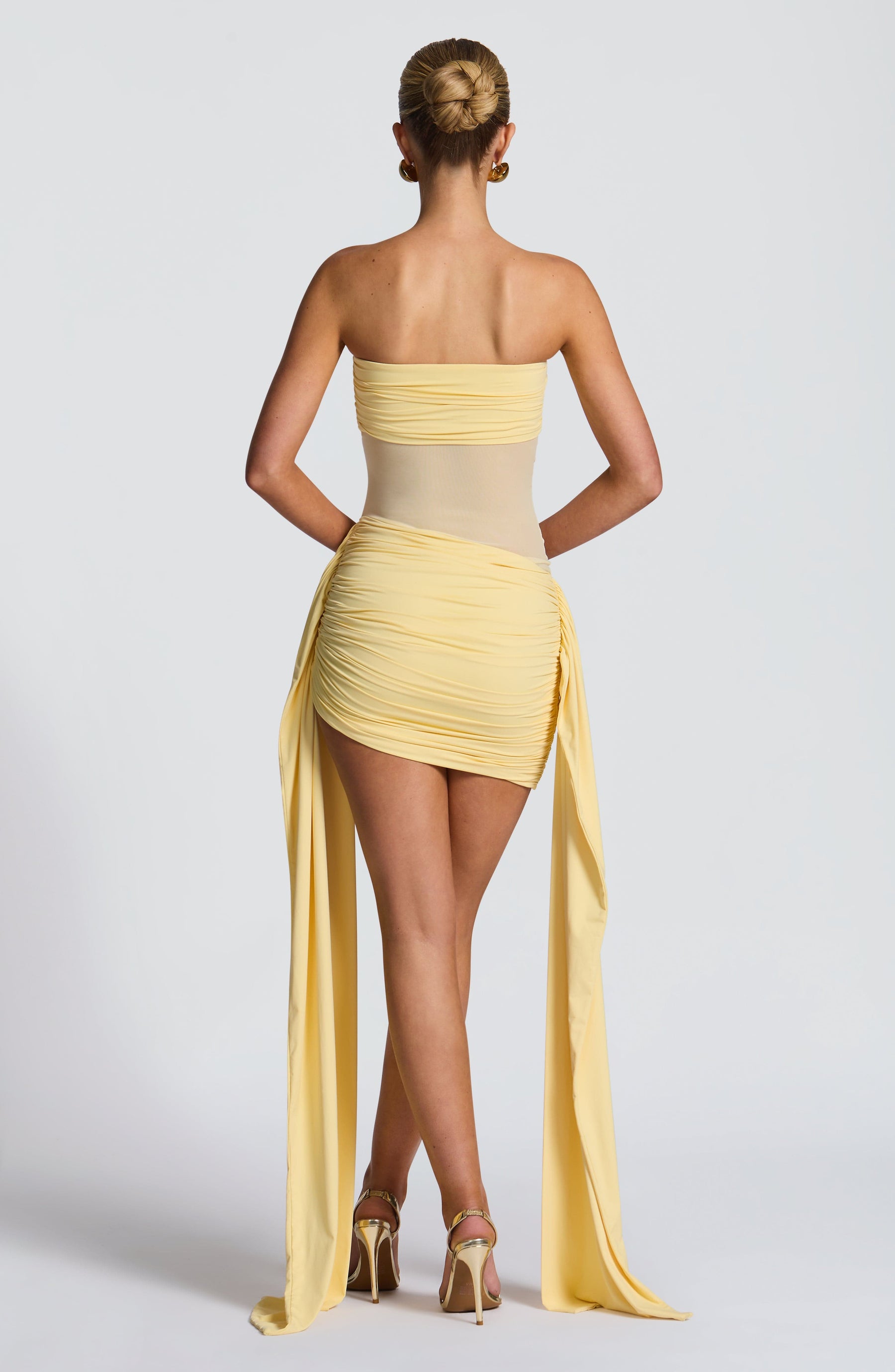 Fiorella Mini Elbise - Limon