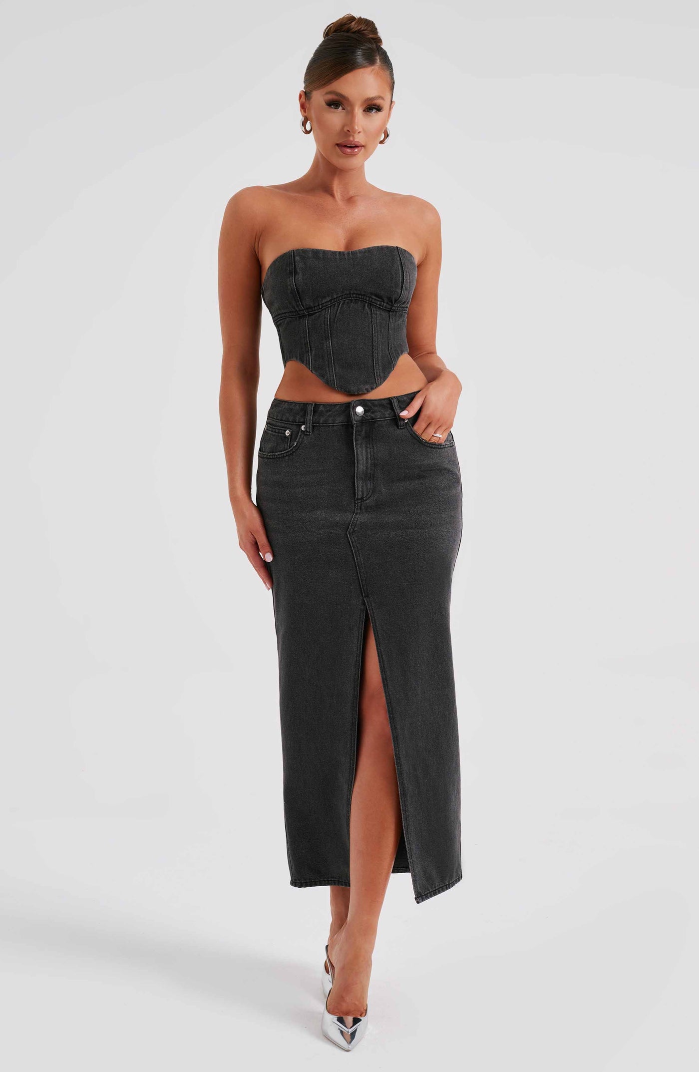 Flor Maxi Etek - Siyah