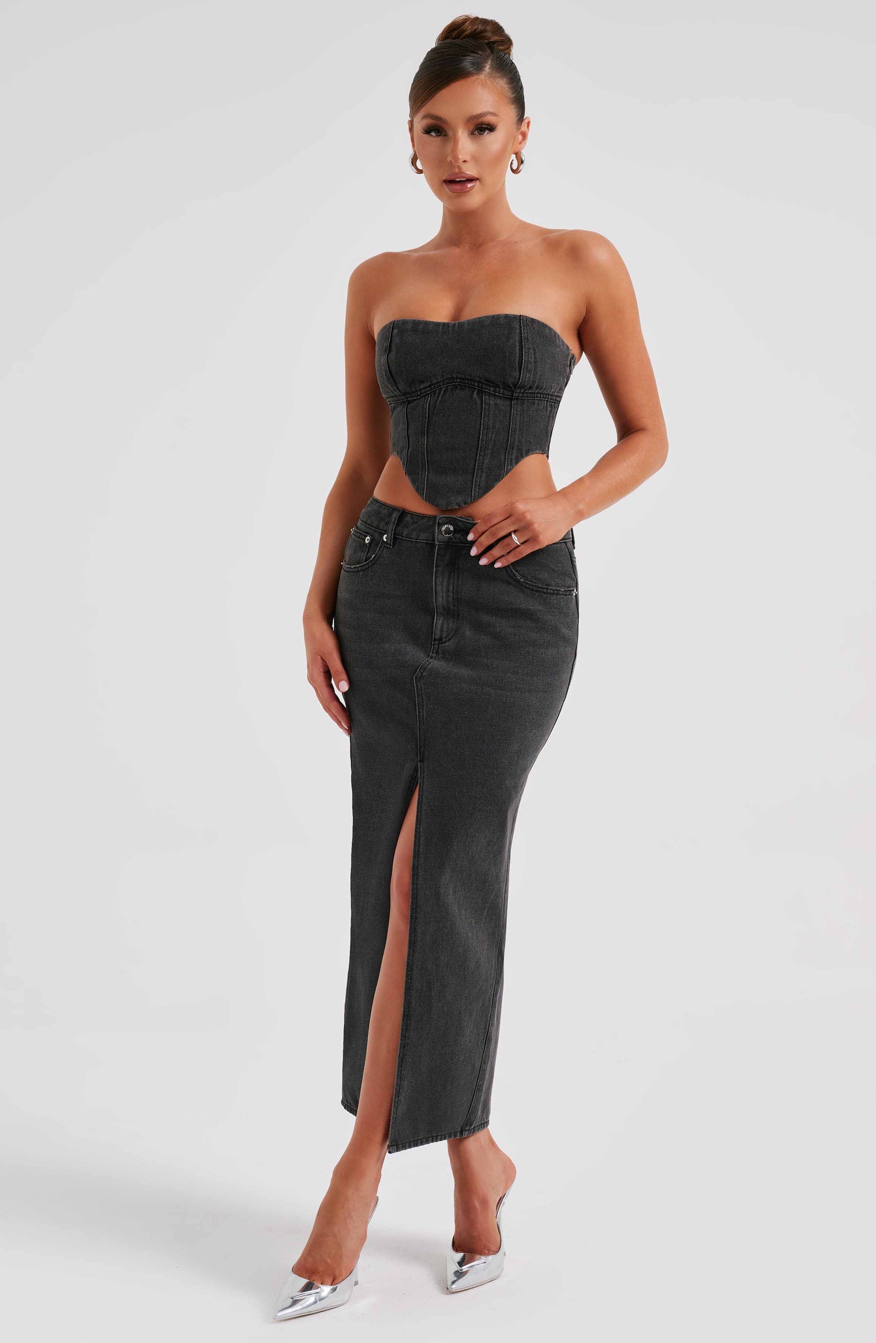 Flor Maxi Etek - Siyah