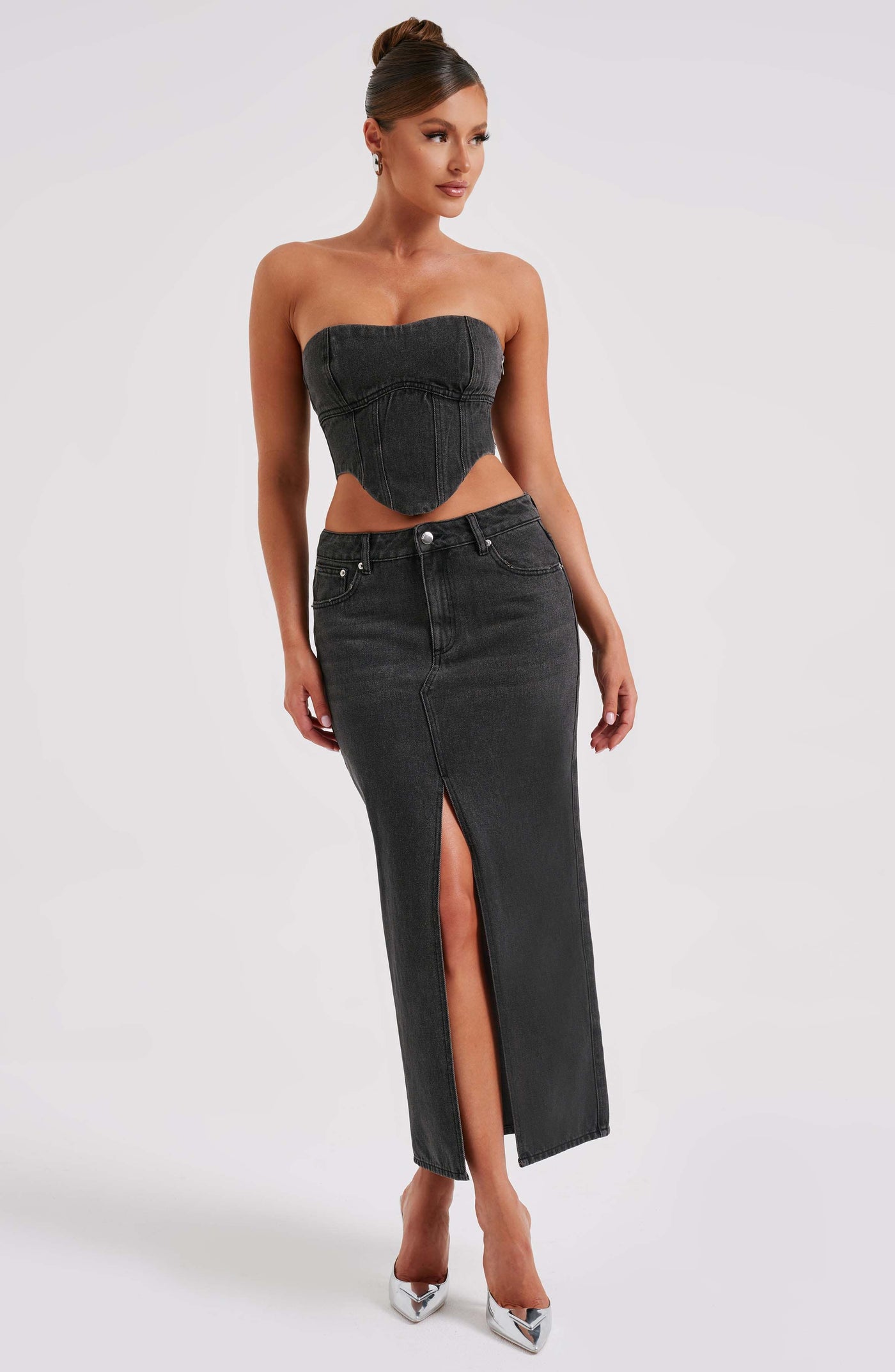 Flor Maxi Etek - Siyah