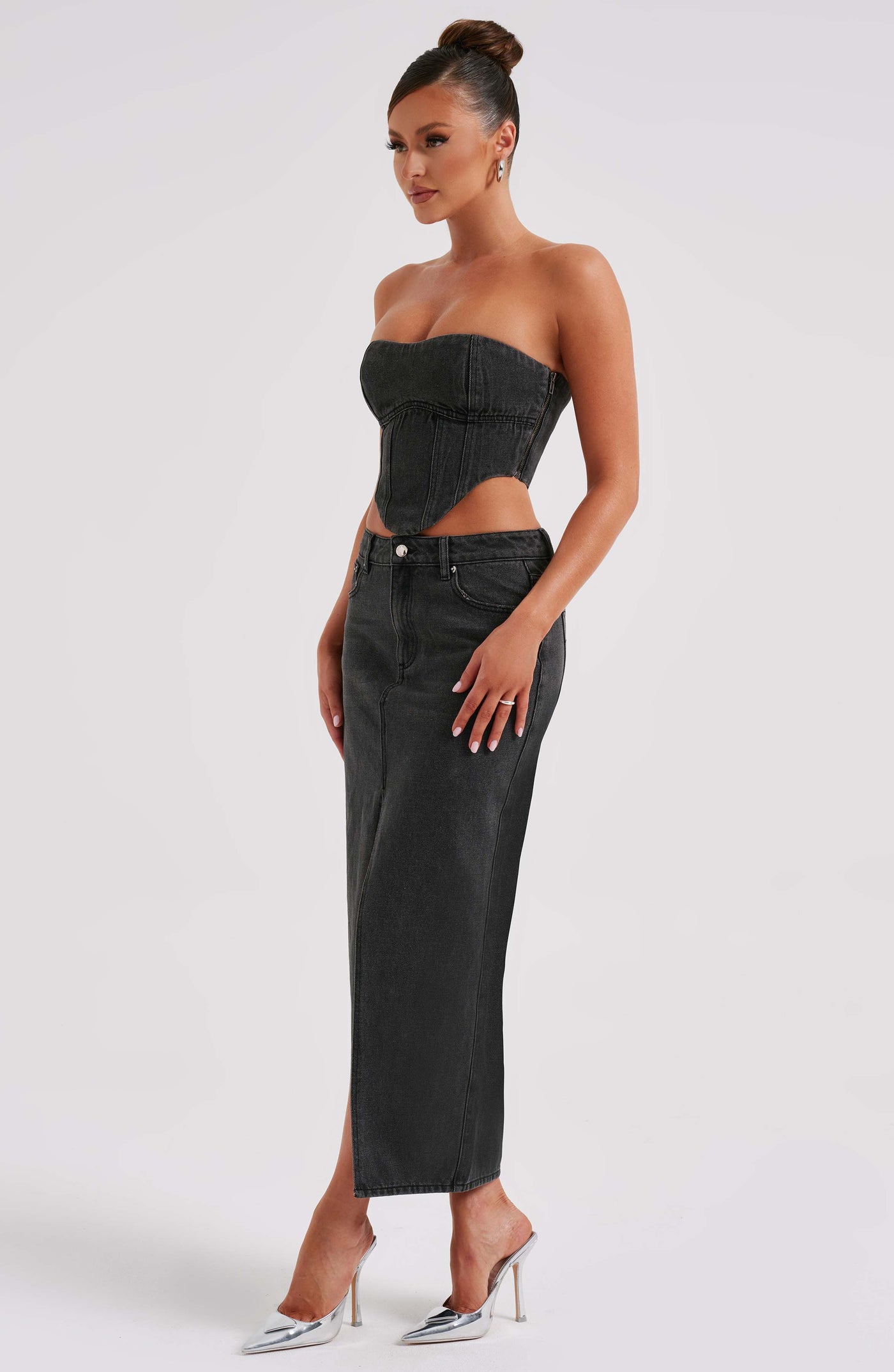 Flor Maxi Etek - Siyah