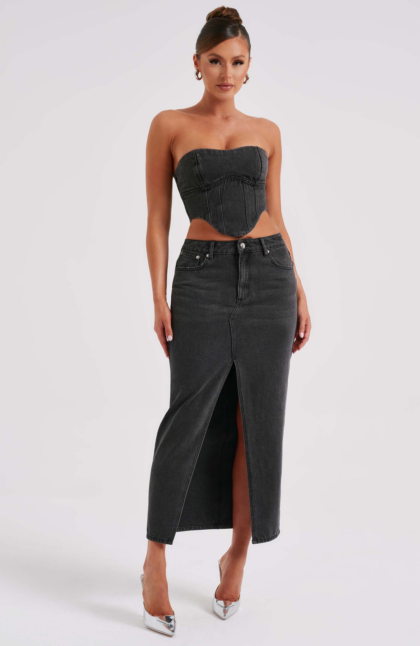 Flor Maxi Etek - Siyah