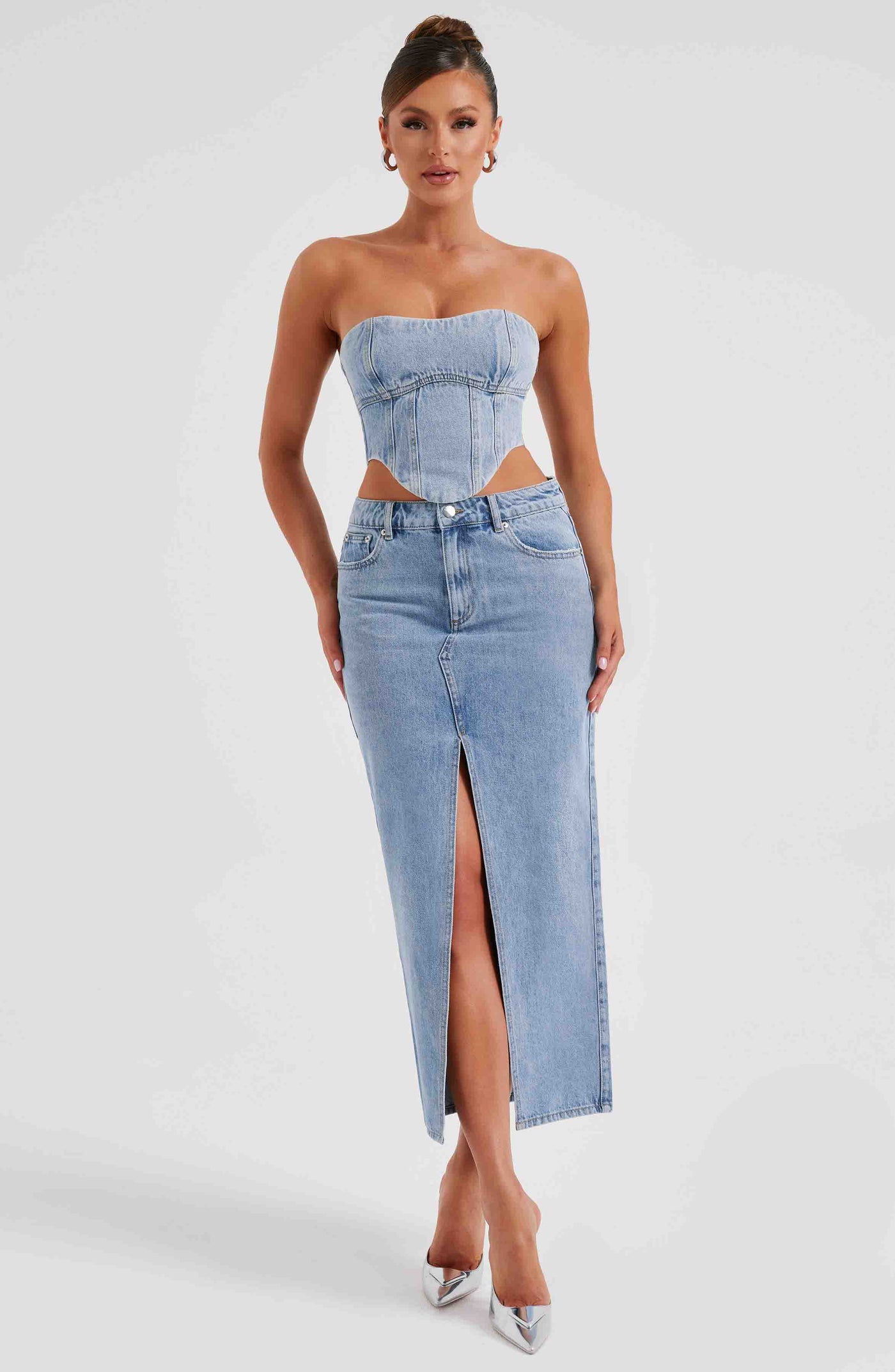 Flor Maxi Etek - Mavi