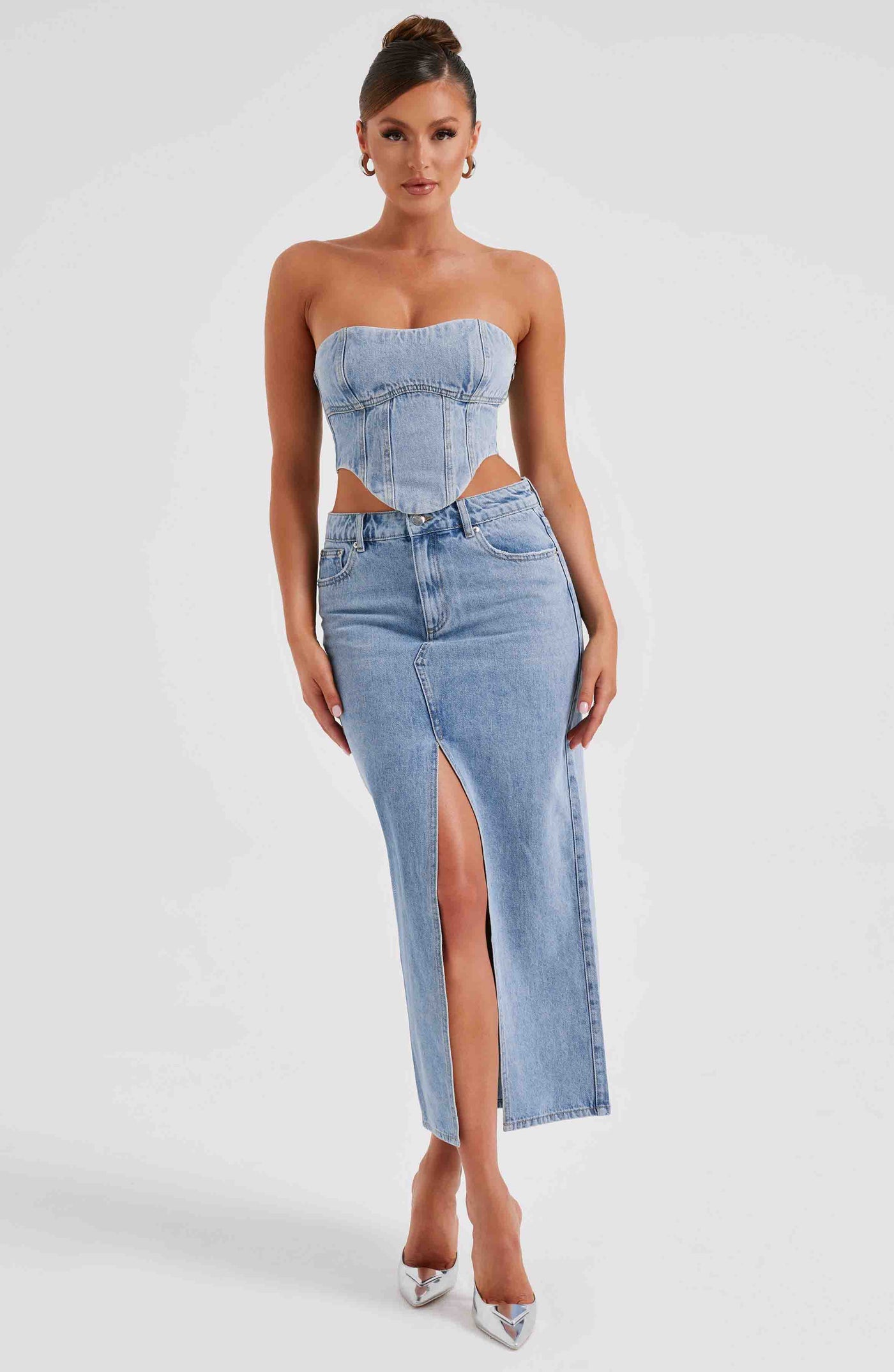 Flor Maxi Etek - Mavi