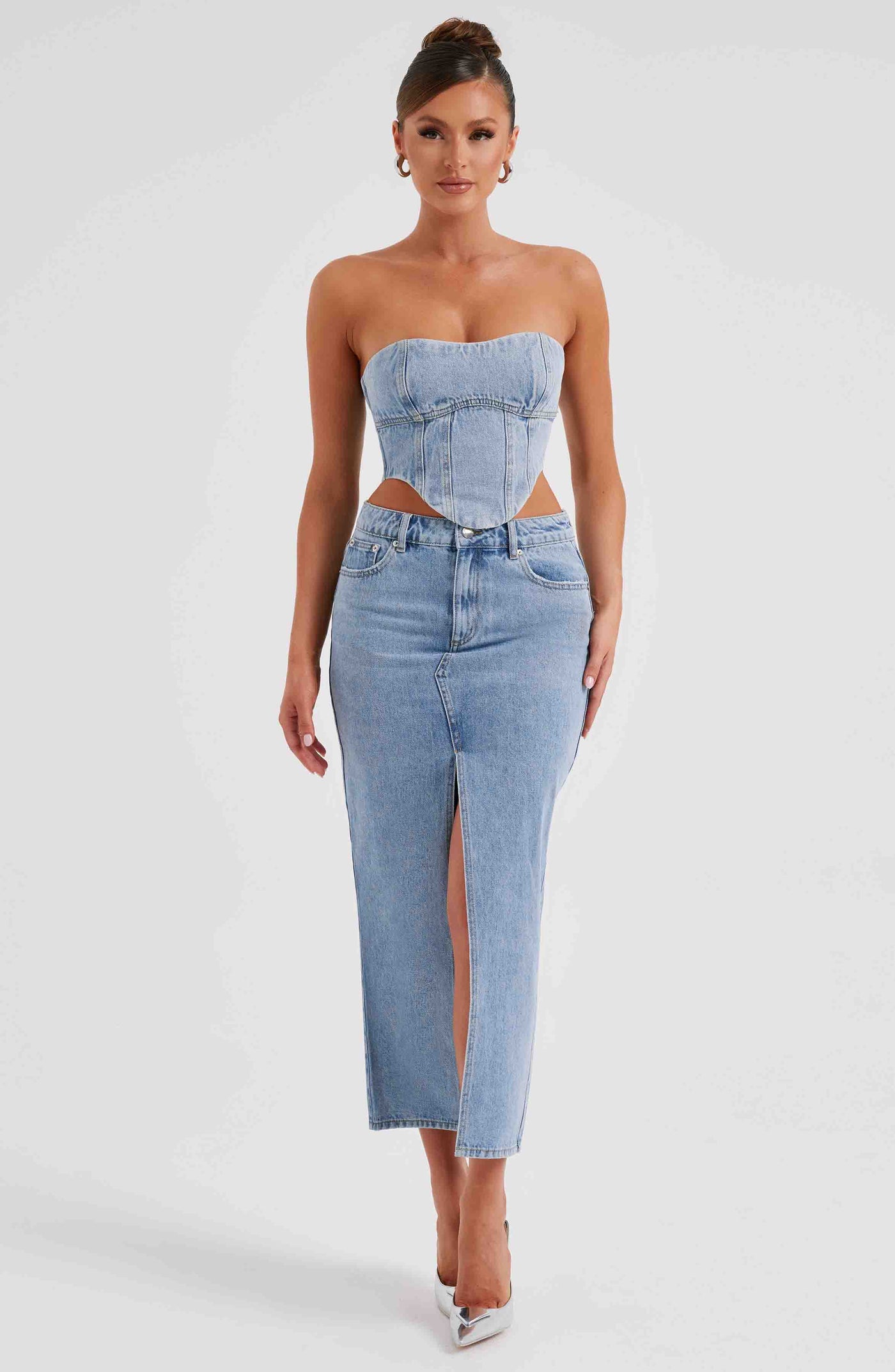 Flor Maxi Etek - Mavi