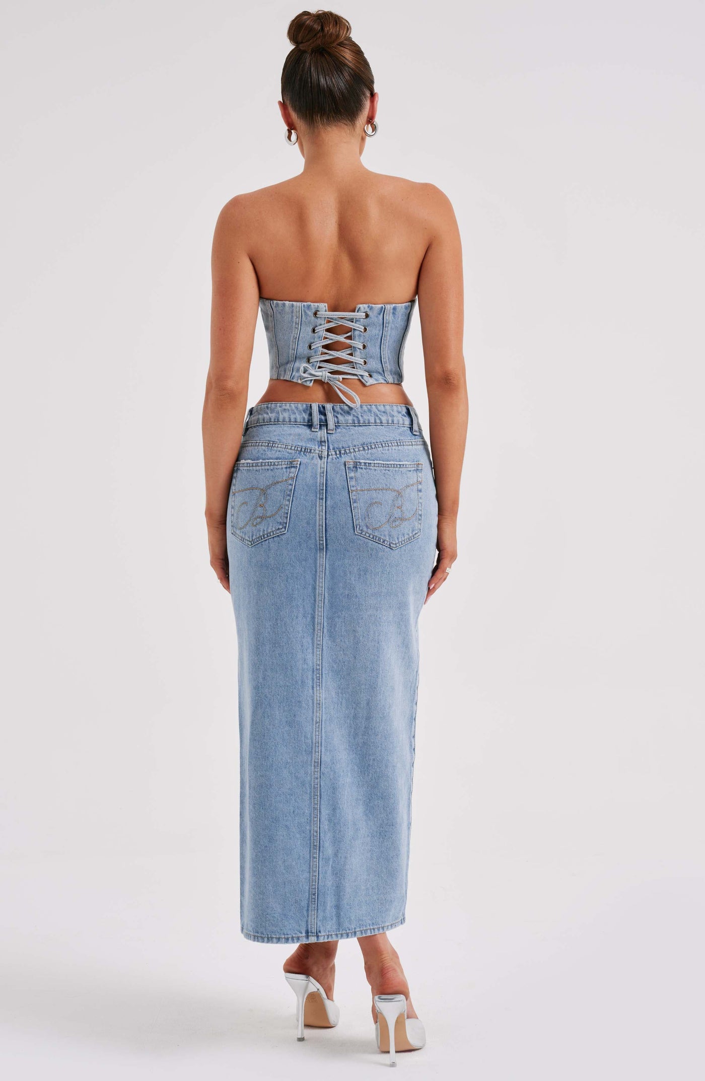 Flor Maxi Etek - Mavi