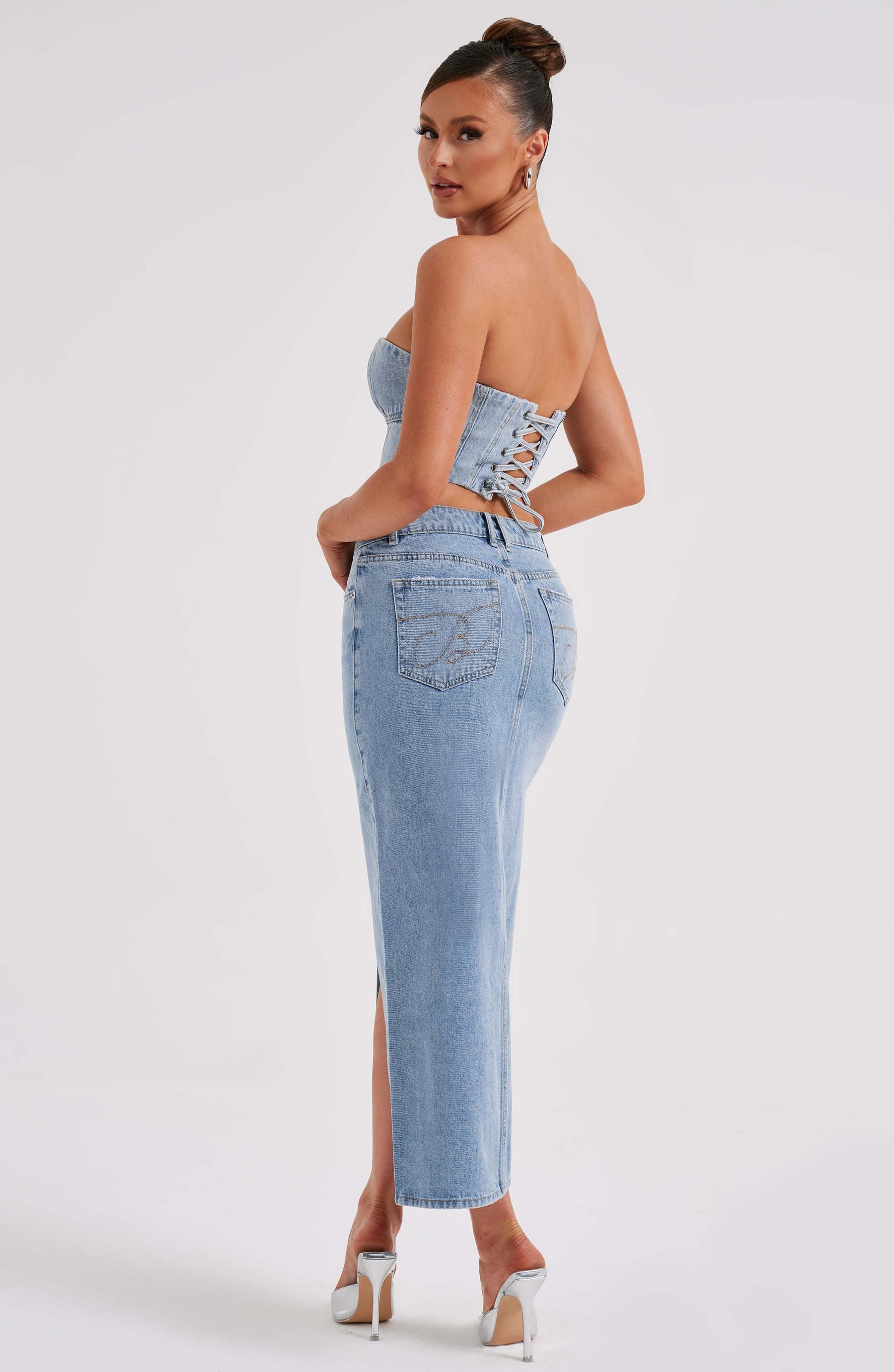 Flor Maxi Etek - Mavi
