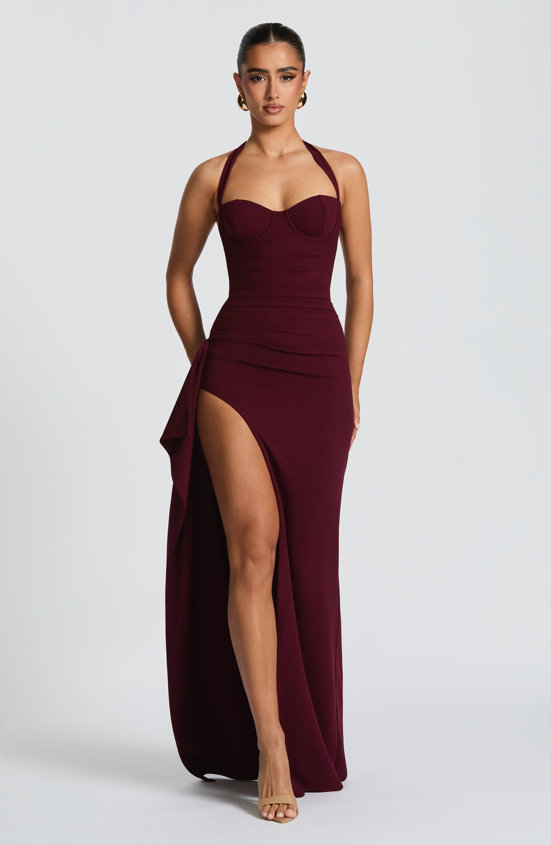 Genette Maxi Elbise - Kiraz Lake