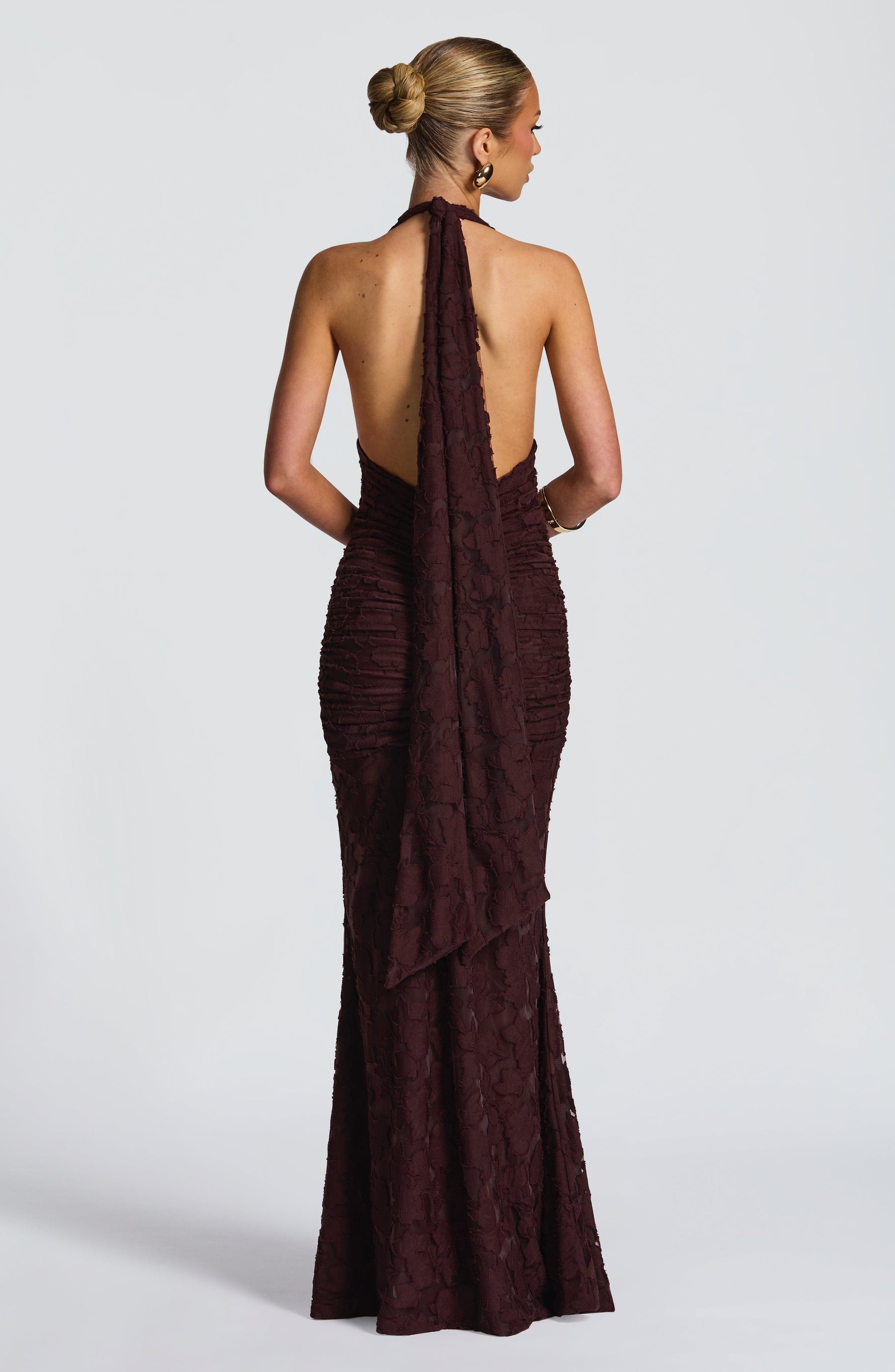 Guinevere Maxi Elbise - Erik Kahverengi