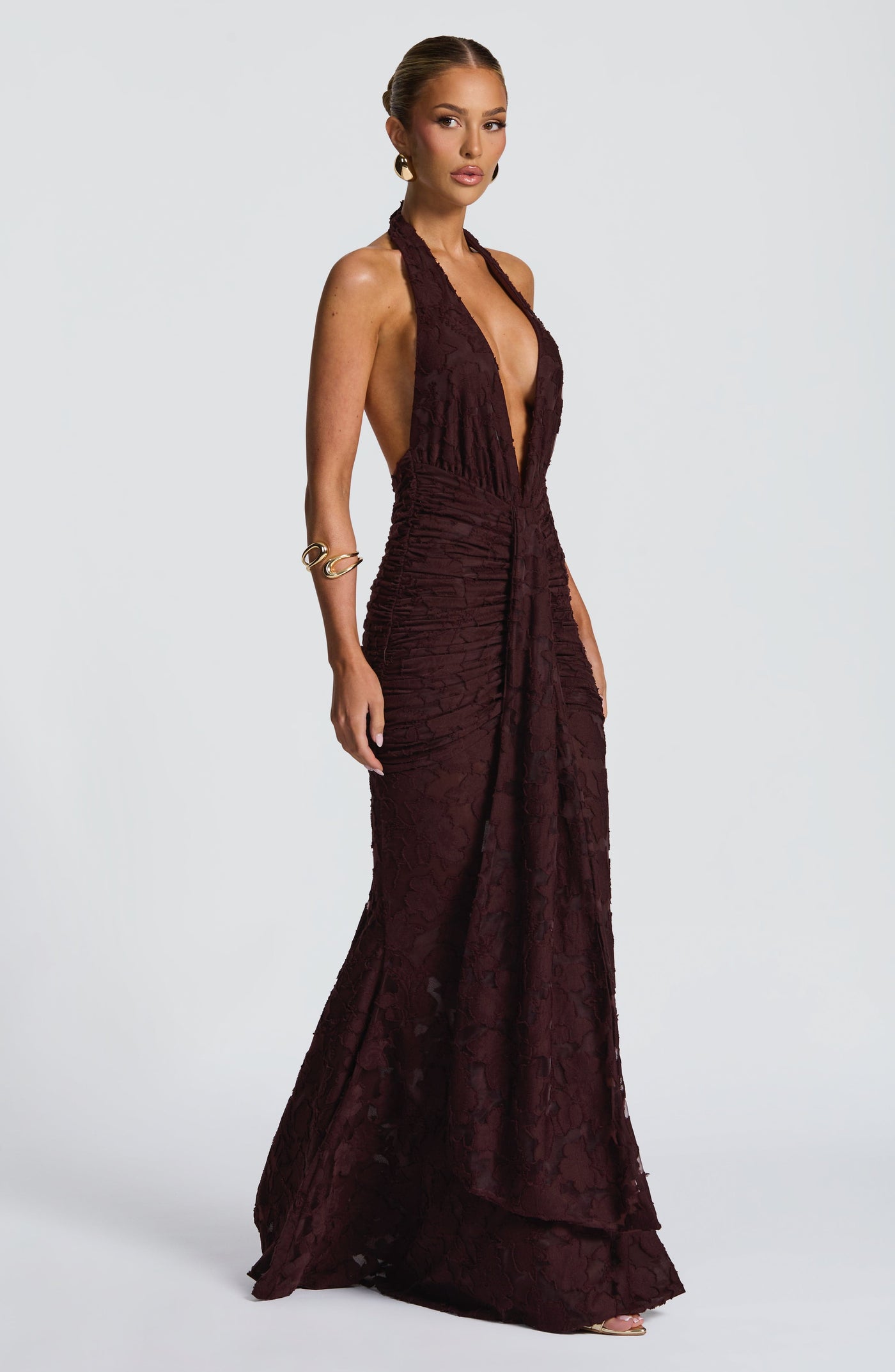 Guinevere Maxi Elbise - Erik Kahverengi