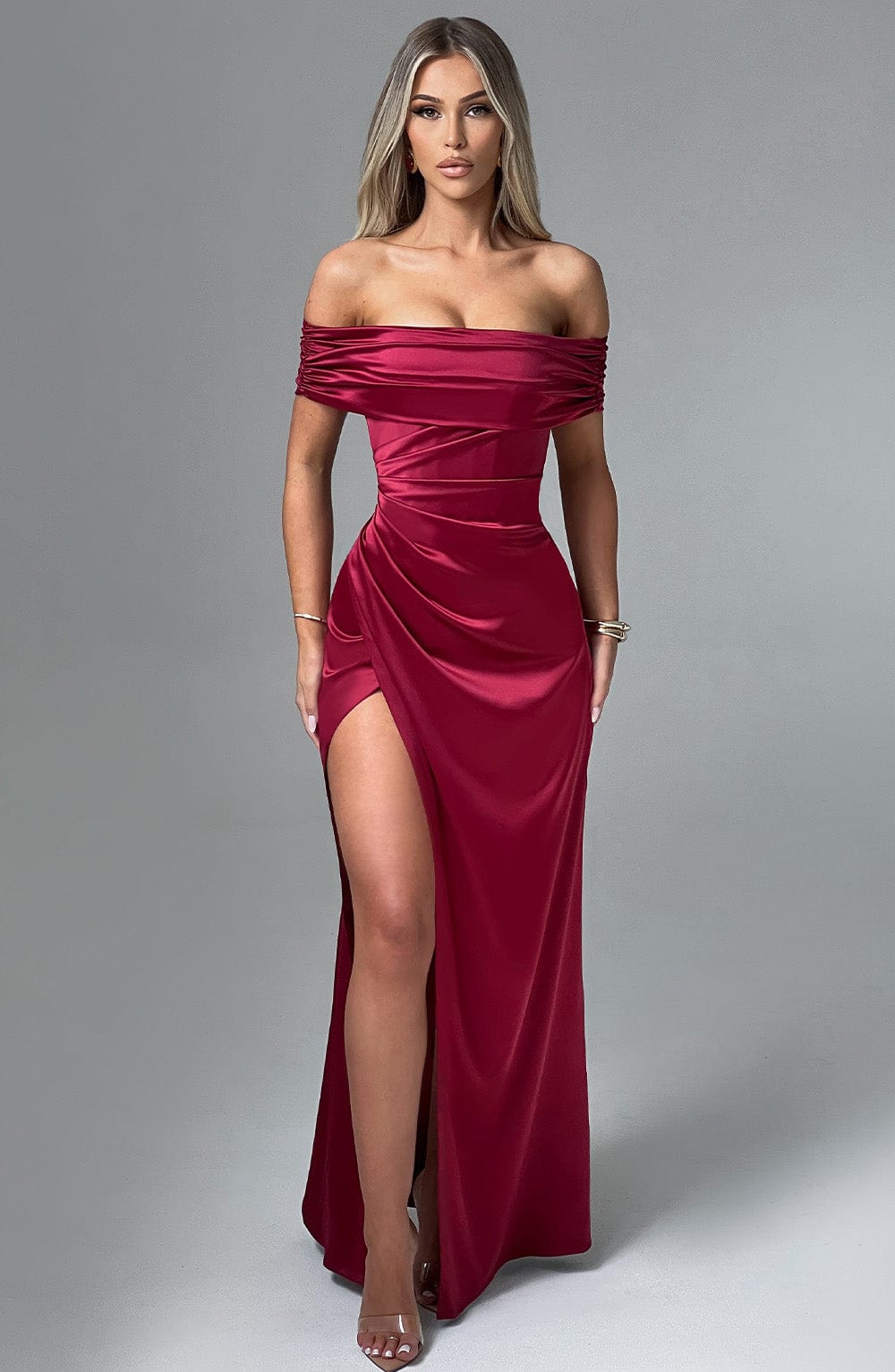 Gwendolyn Maxi Elbise - Bordo