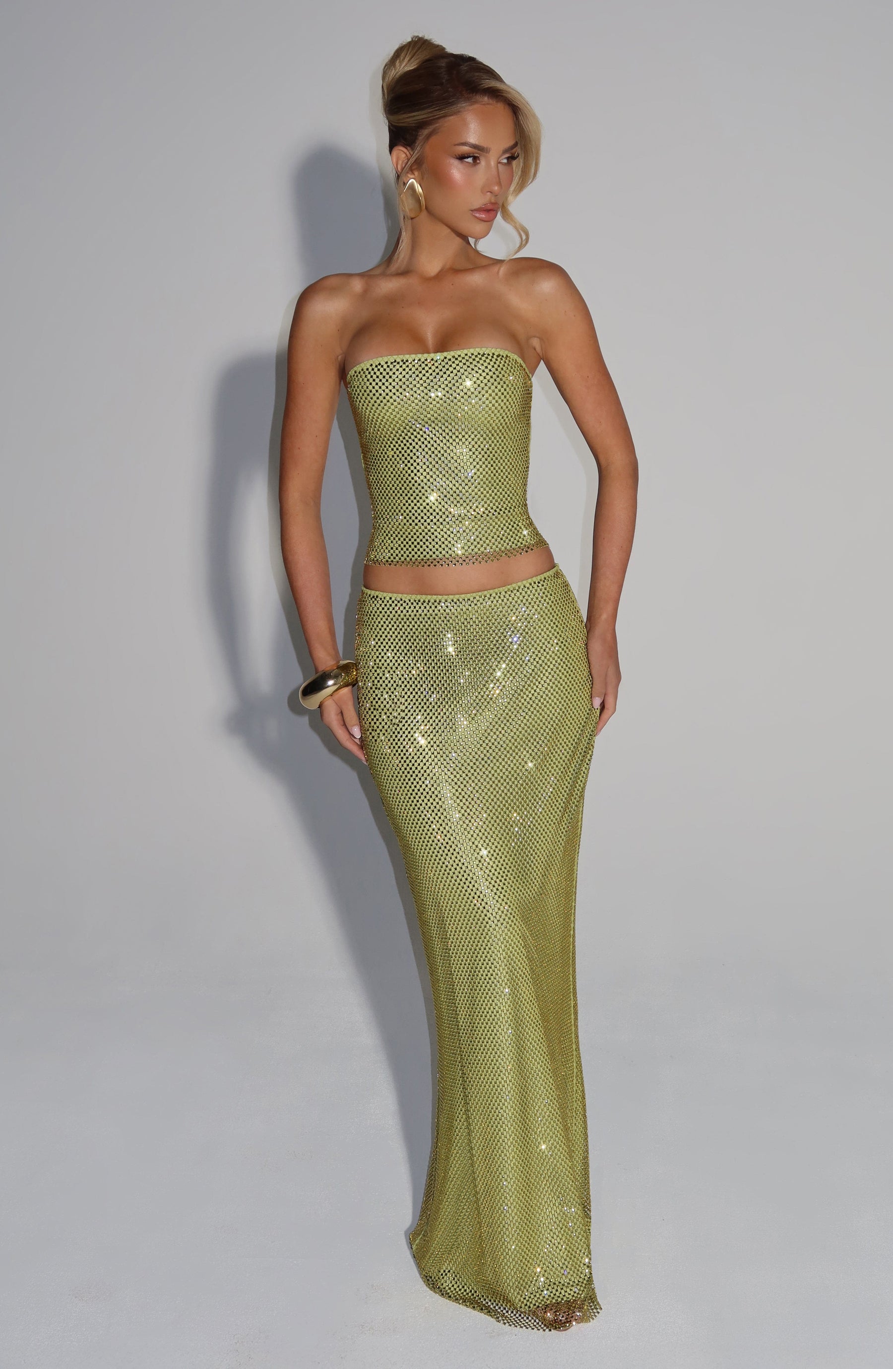 Hali Maxi Etek - Zeytin Yeşili