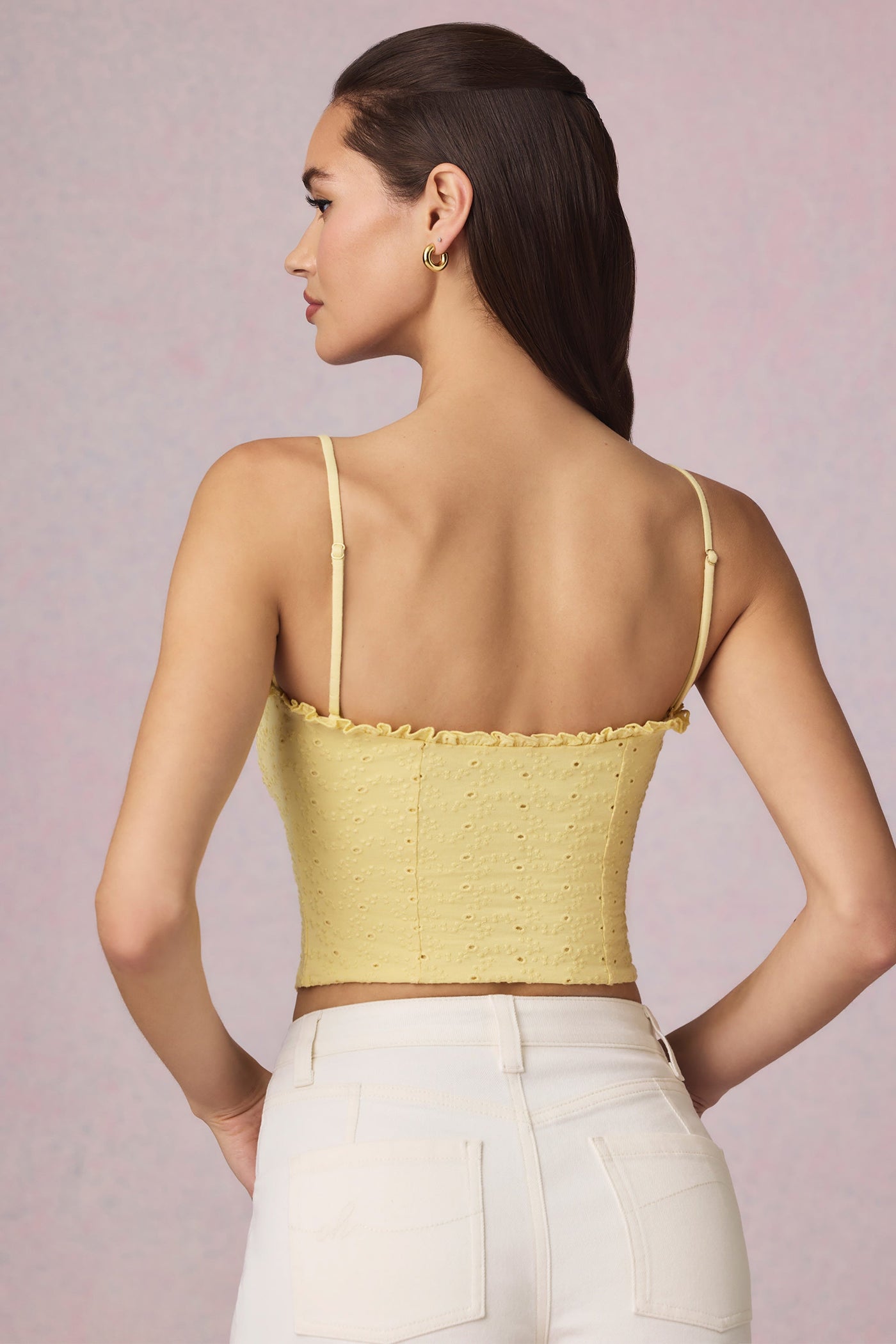 Modal Broderie Anglaise Limon Sarısı Kaşkorse Üst