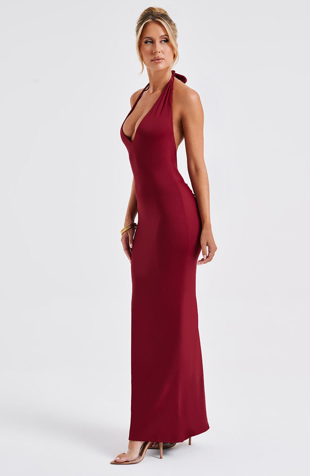 Harmonia Maxi Elbise - Bordo