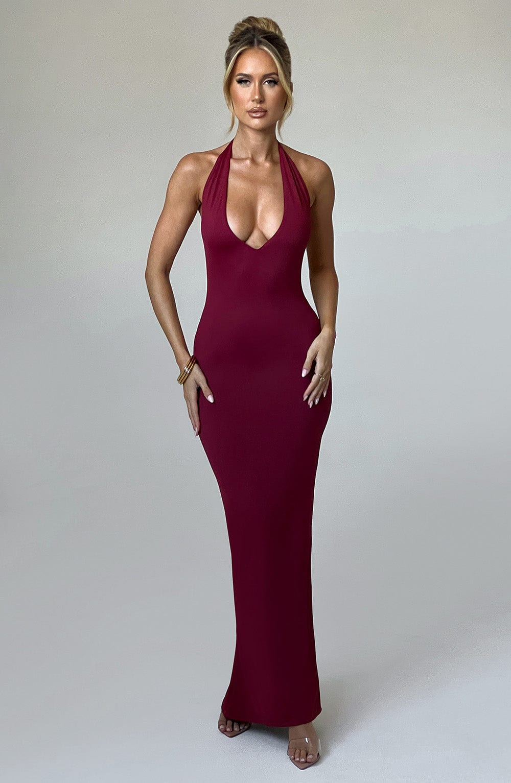 Harmonia Maxi Elbise - Bordo