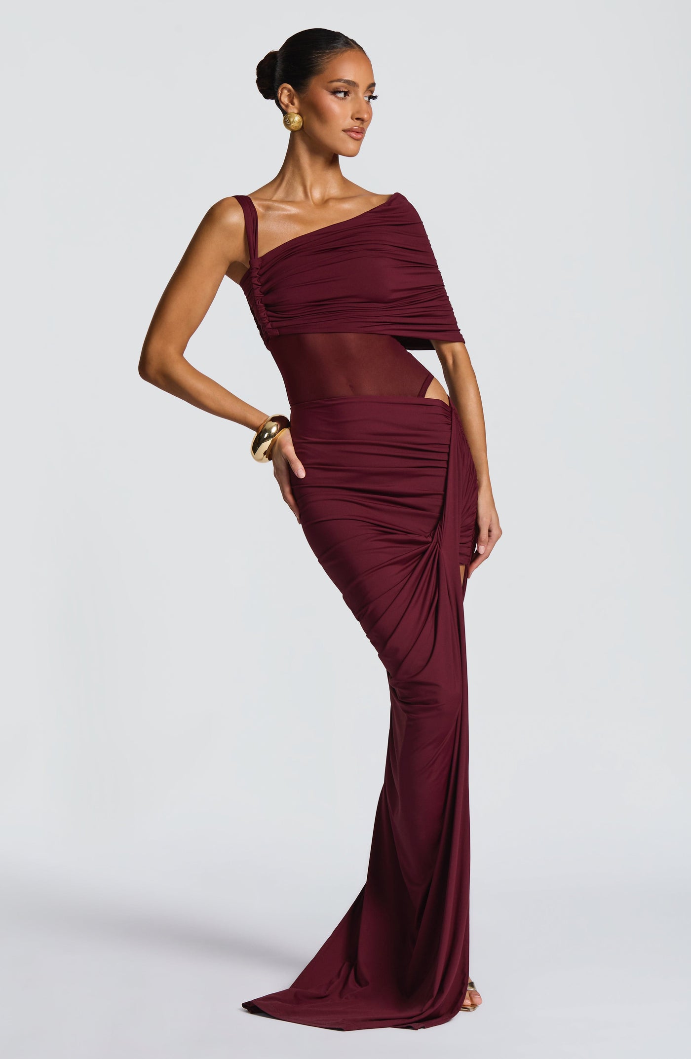 Henrietta Maxi Etek - Kiraz Rengi Lake