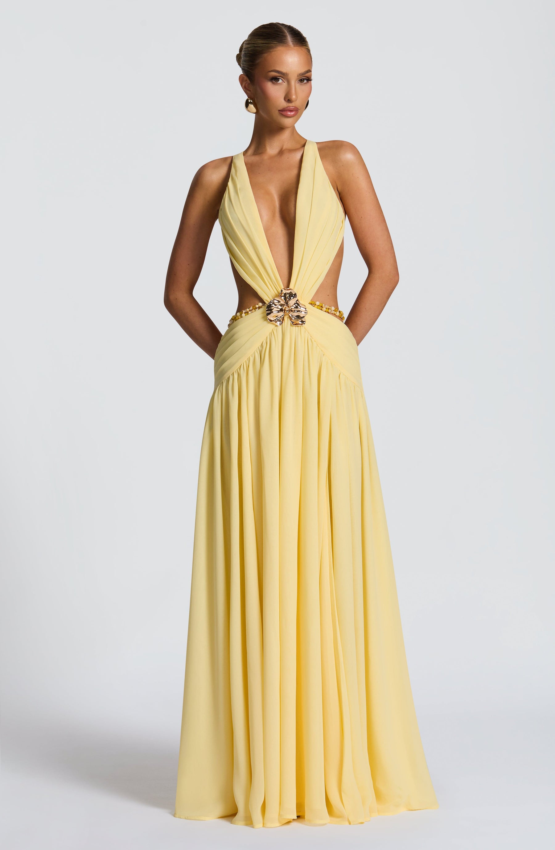 Indianna Maxi Elbise - Limon