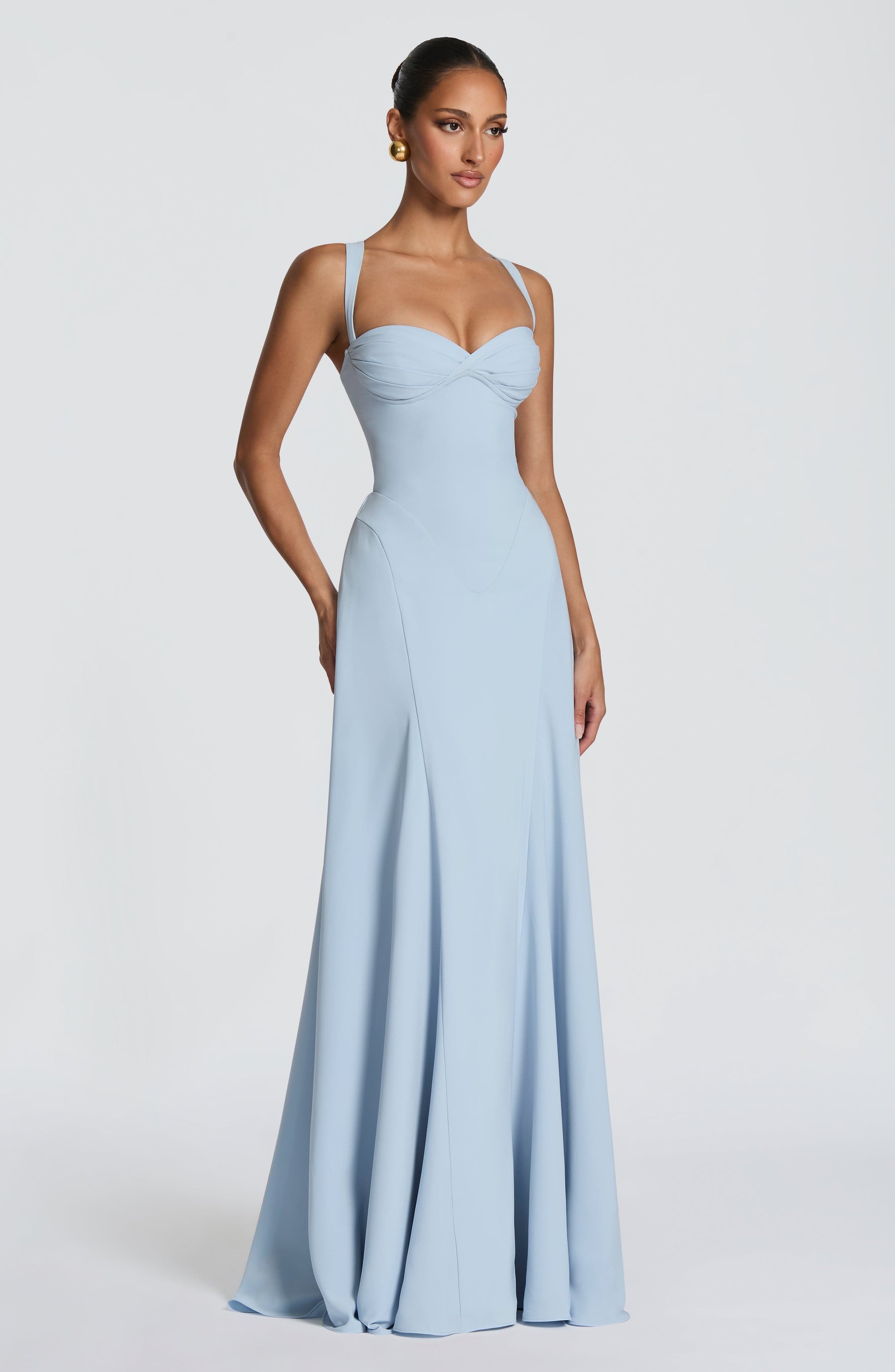 Irie Maxi Elbise - Buz Mavisi