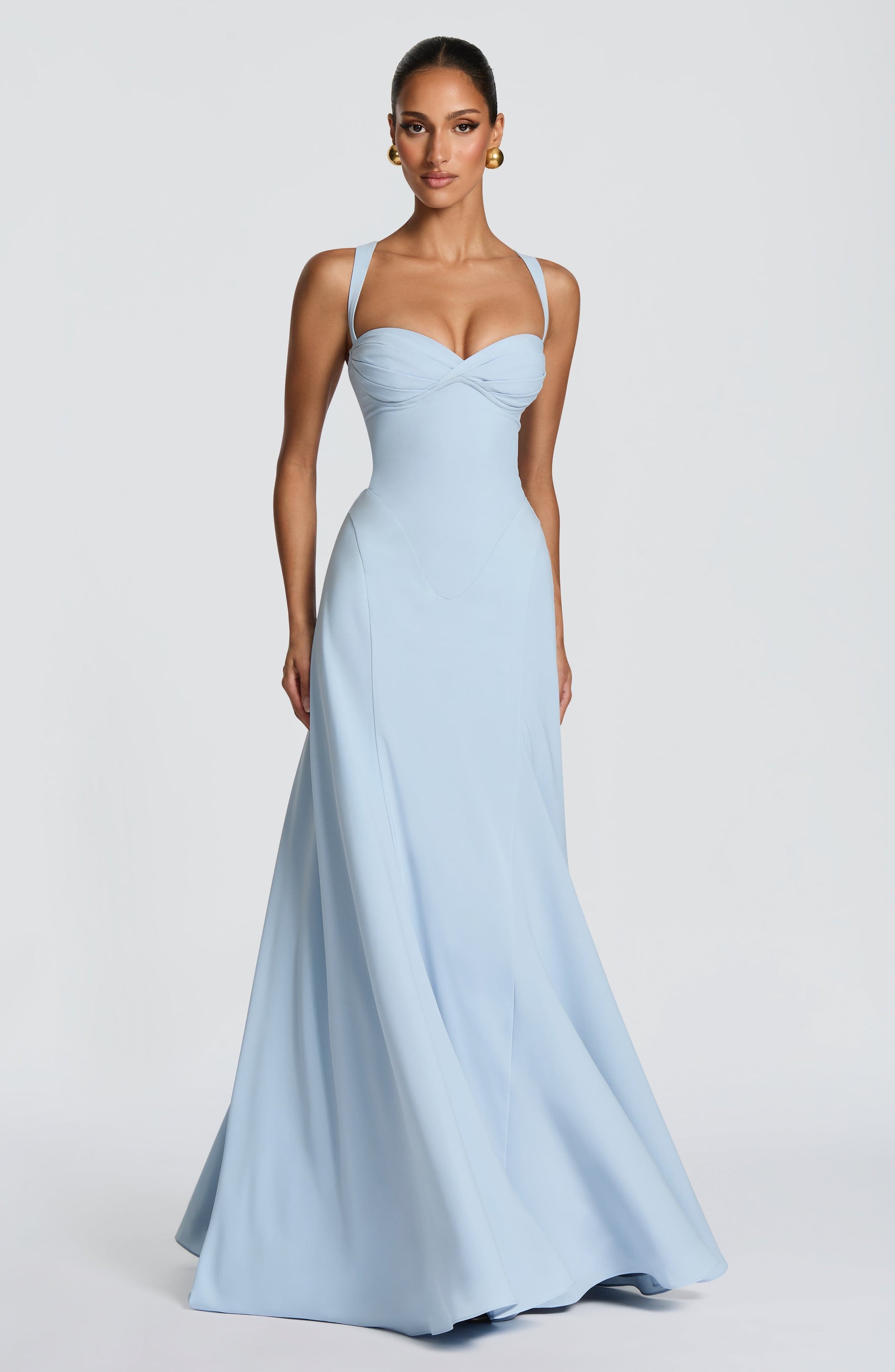 Irie Maxi Elbise - Buz Mavisi