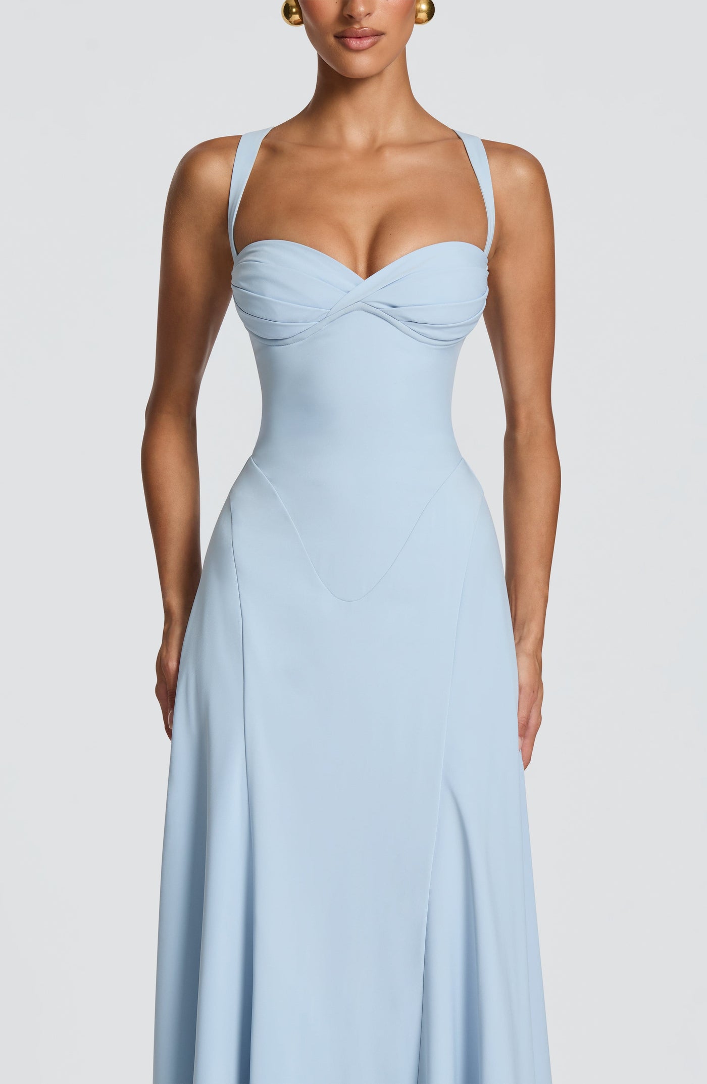 Irie Maxi Elbise - Buz Mavisi