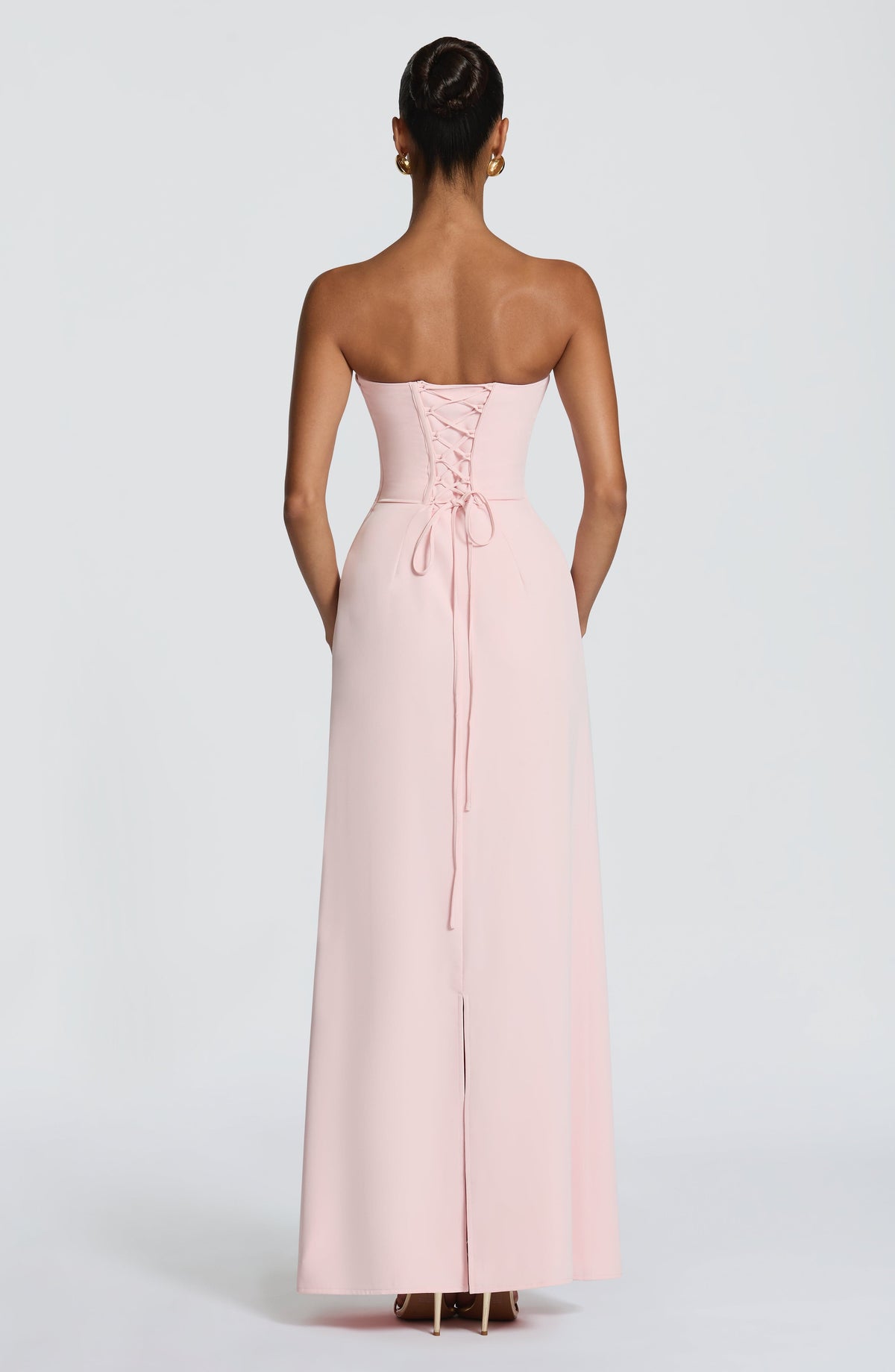 Irmina Maxi Elbise - Pudra Pembesi