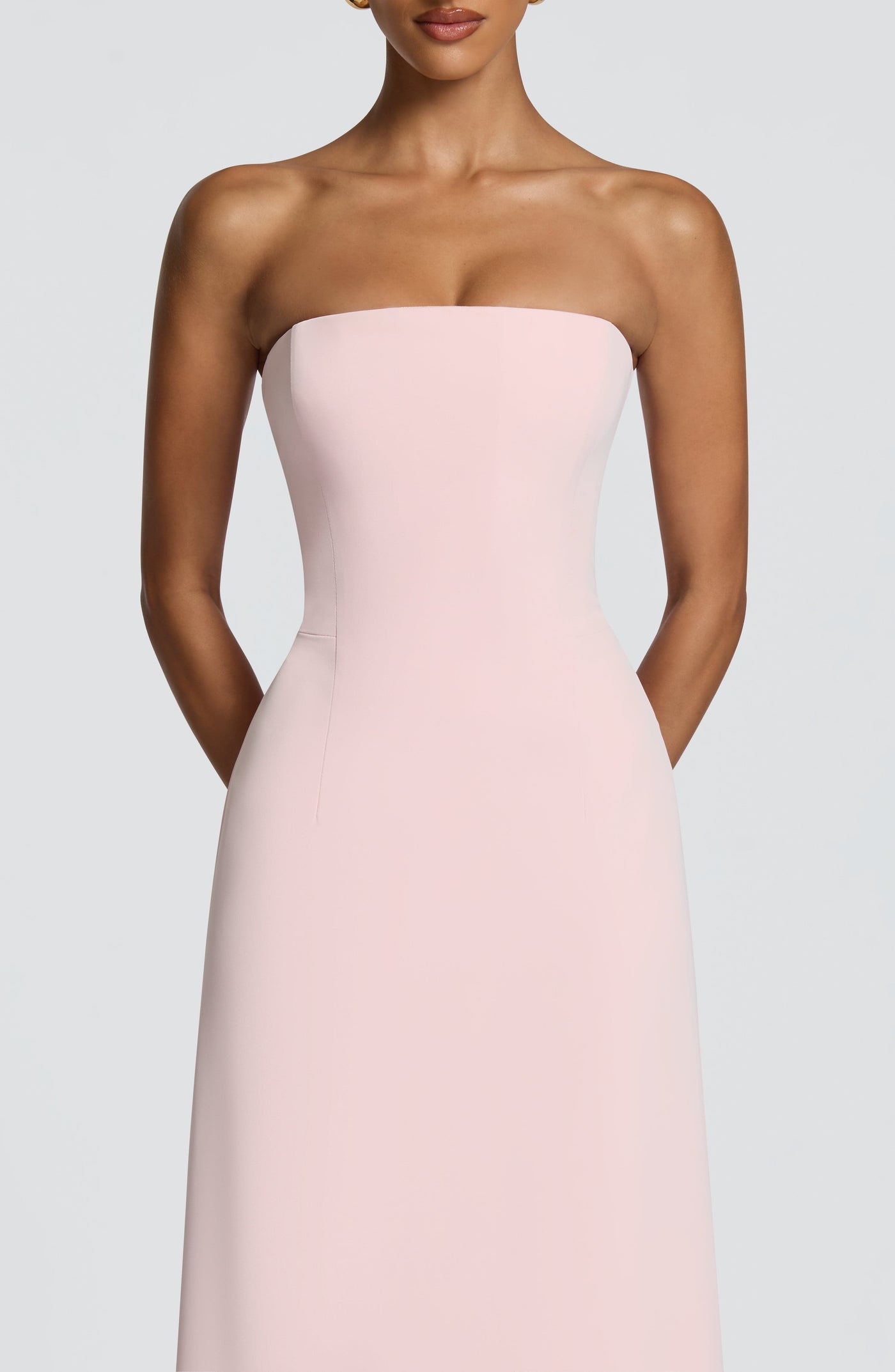 Irmina Maxi Elbise - Pudra Pembesi