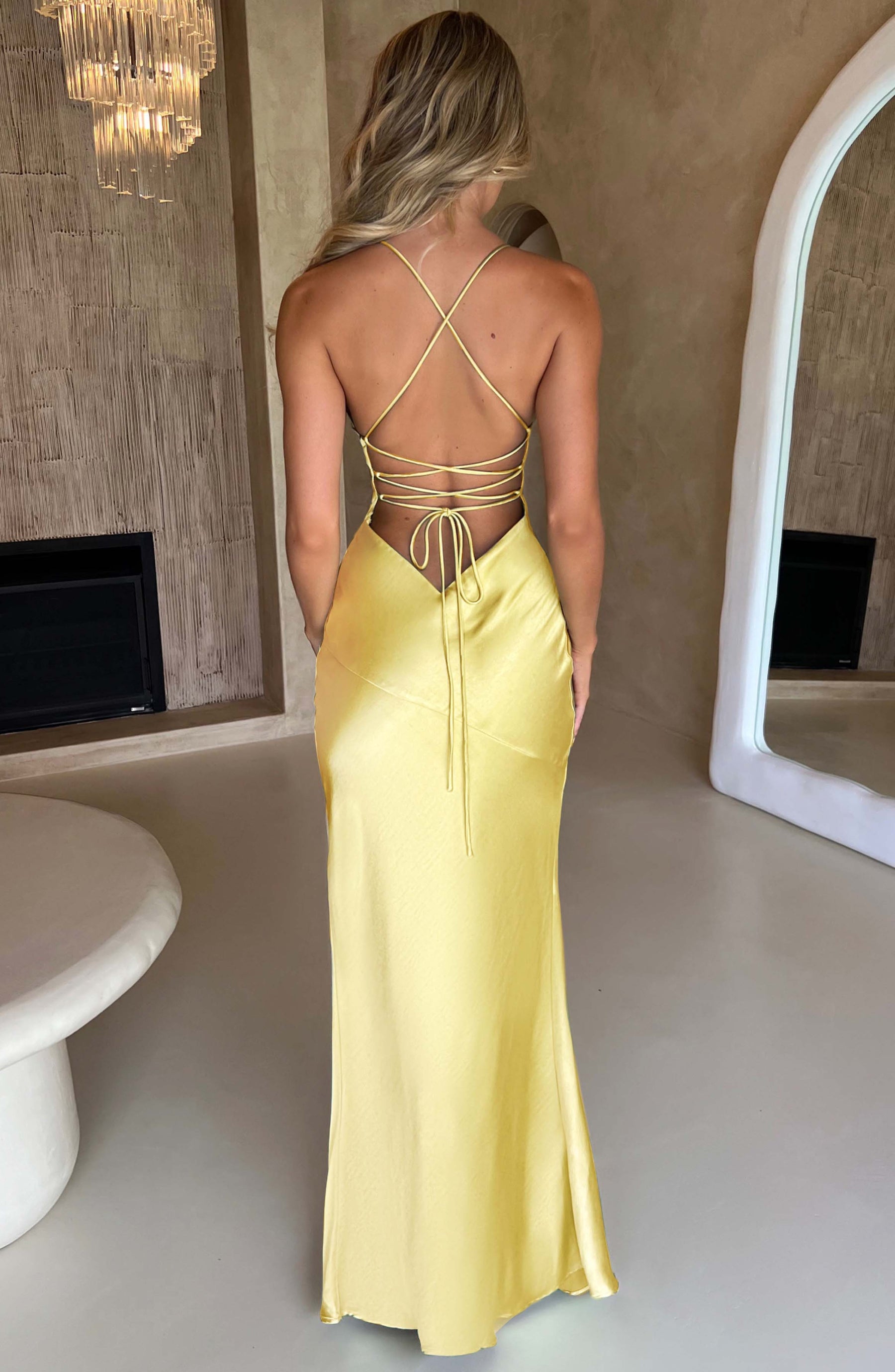 Isobel Maxi Elbise - Limon