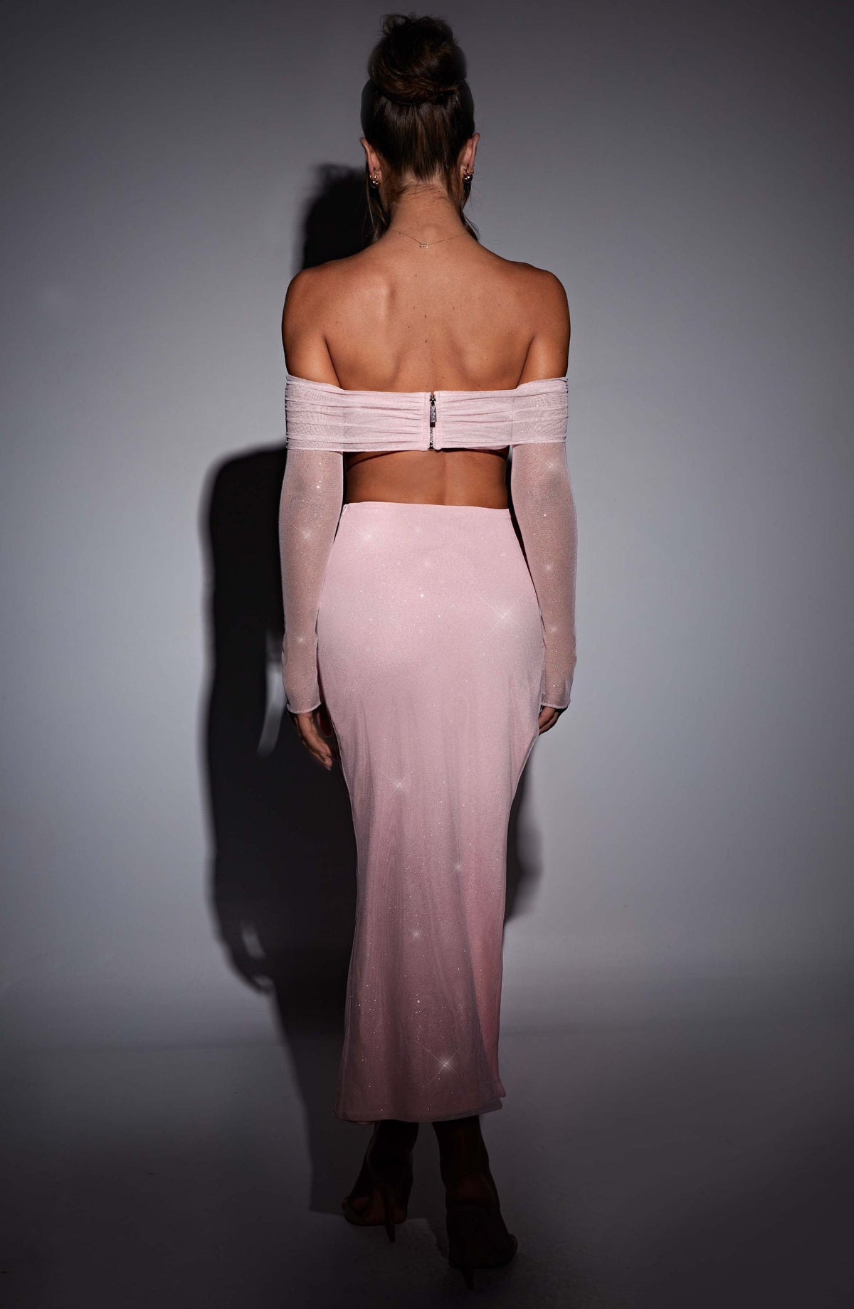 Jana Maxi Etek - Pembe Parıltılı