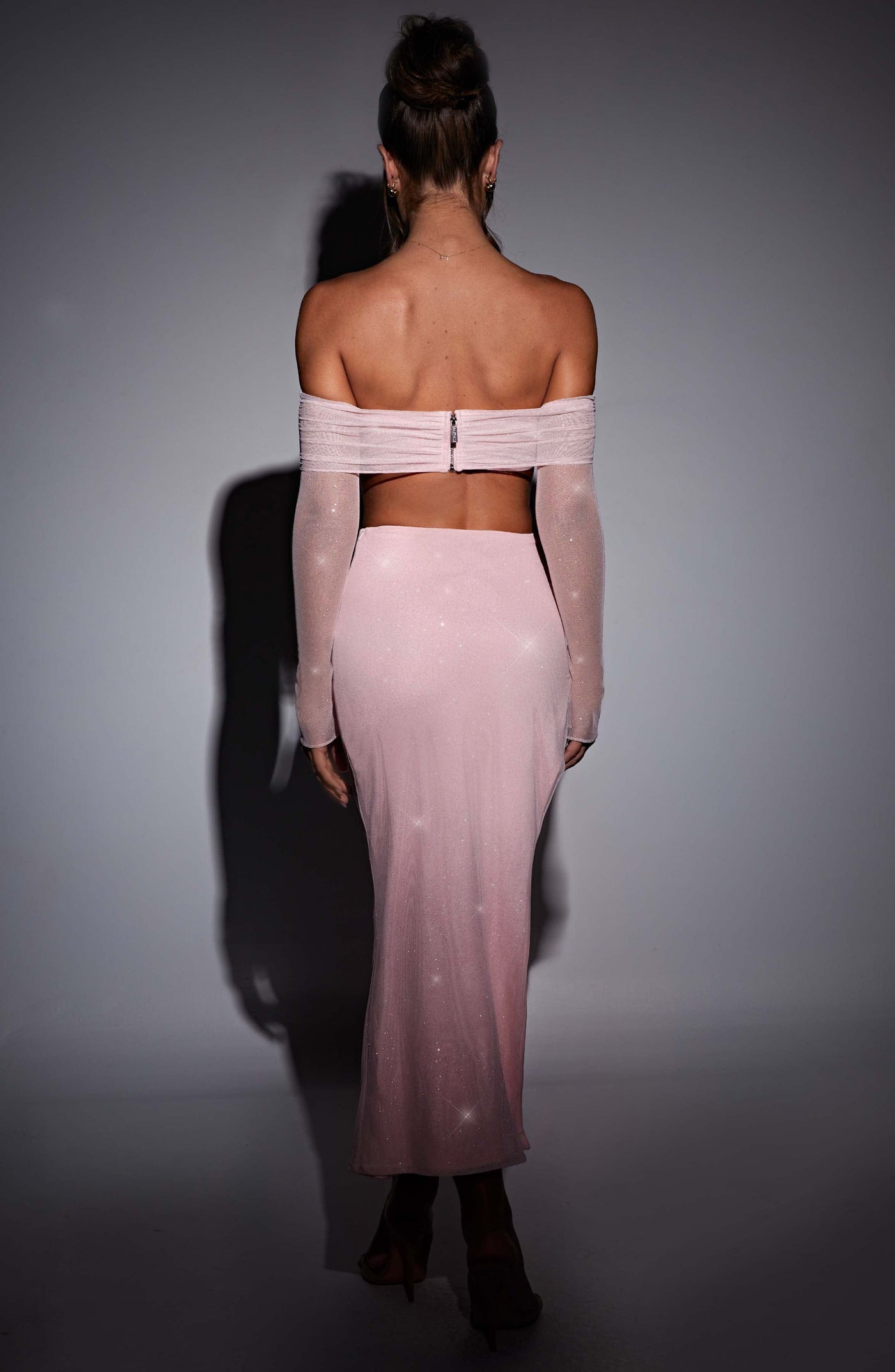 Jana Maxi Etek - Pembe Parıltılı