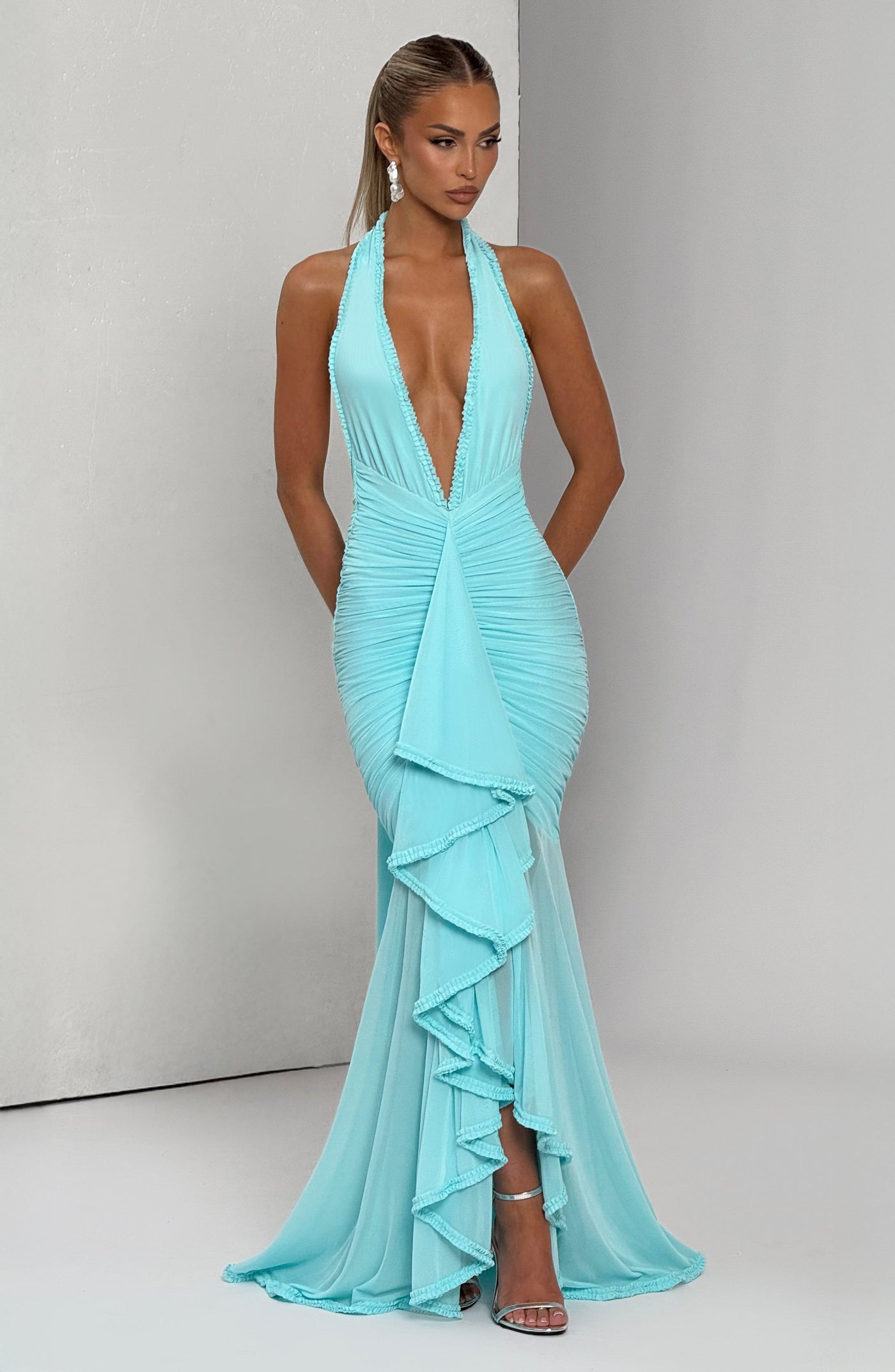 Janessa Maxi Elbise - Su Yeşili