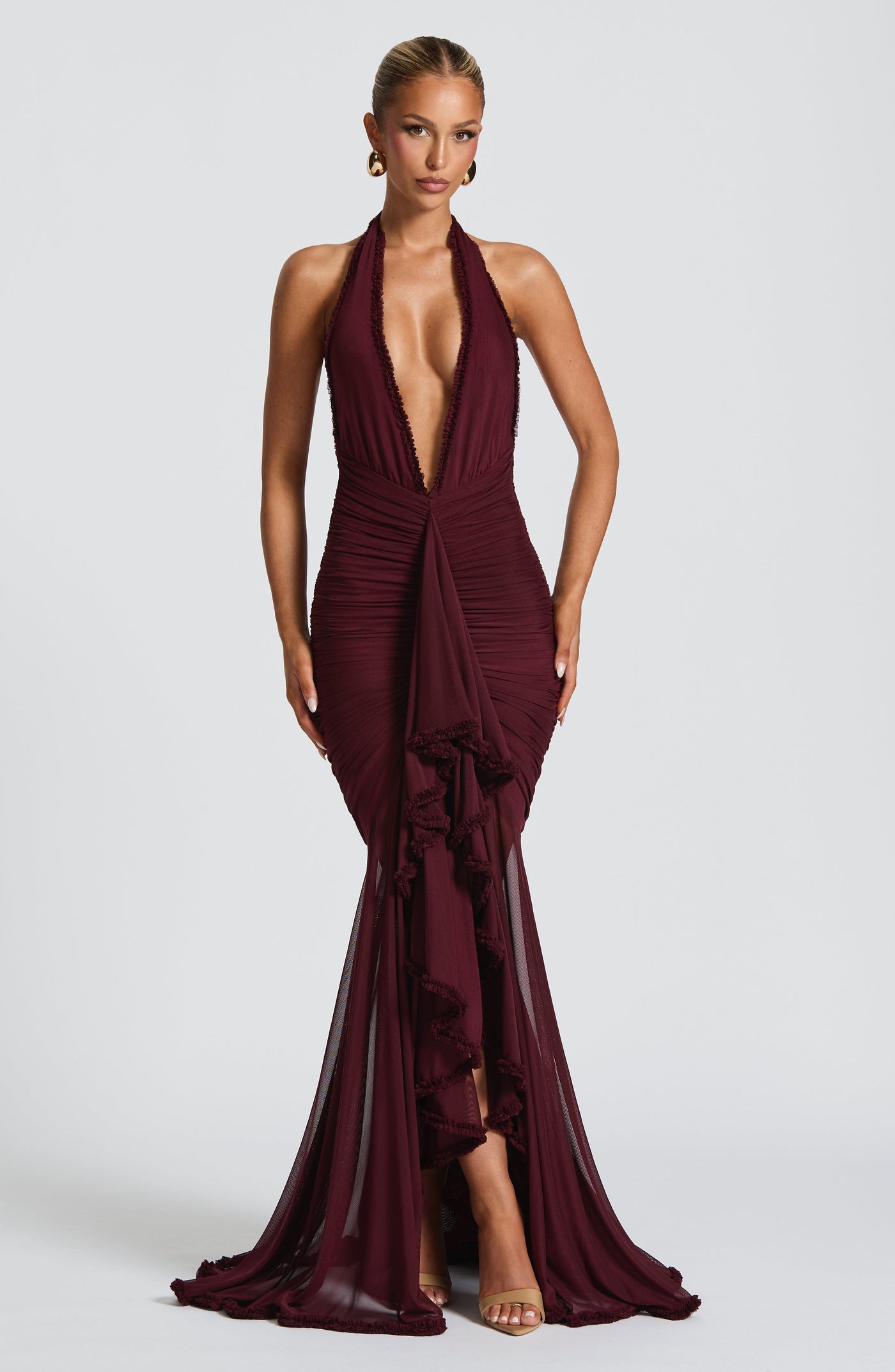 Janessa Maxi Elbise - Kiraz Lake