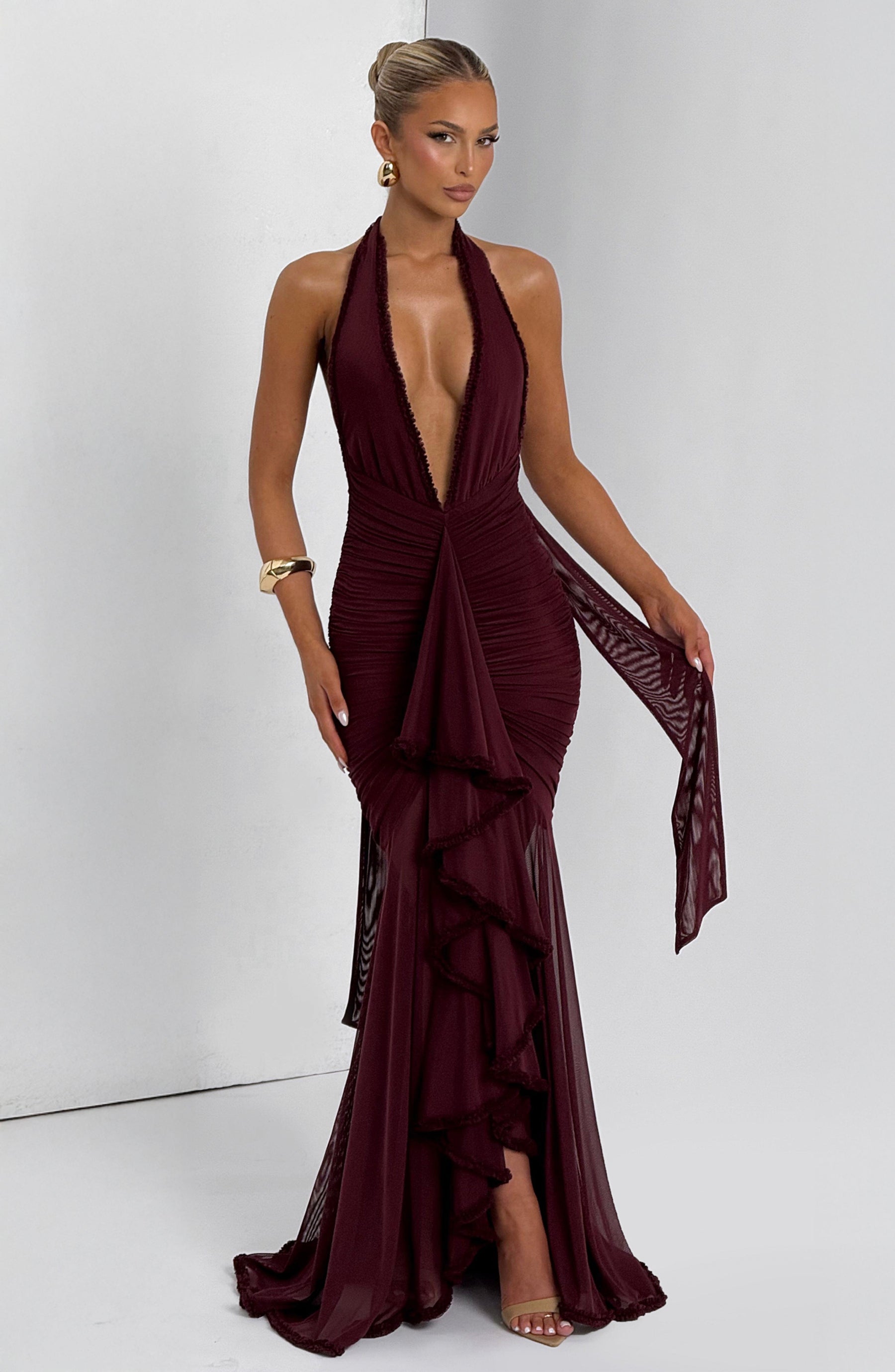 Janessa Maxi Elbise - Kiraz Lake