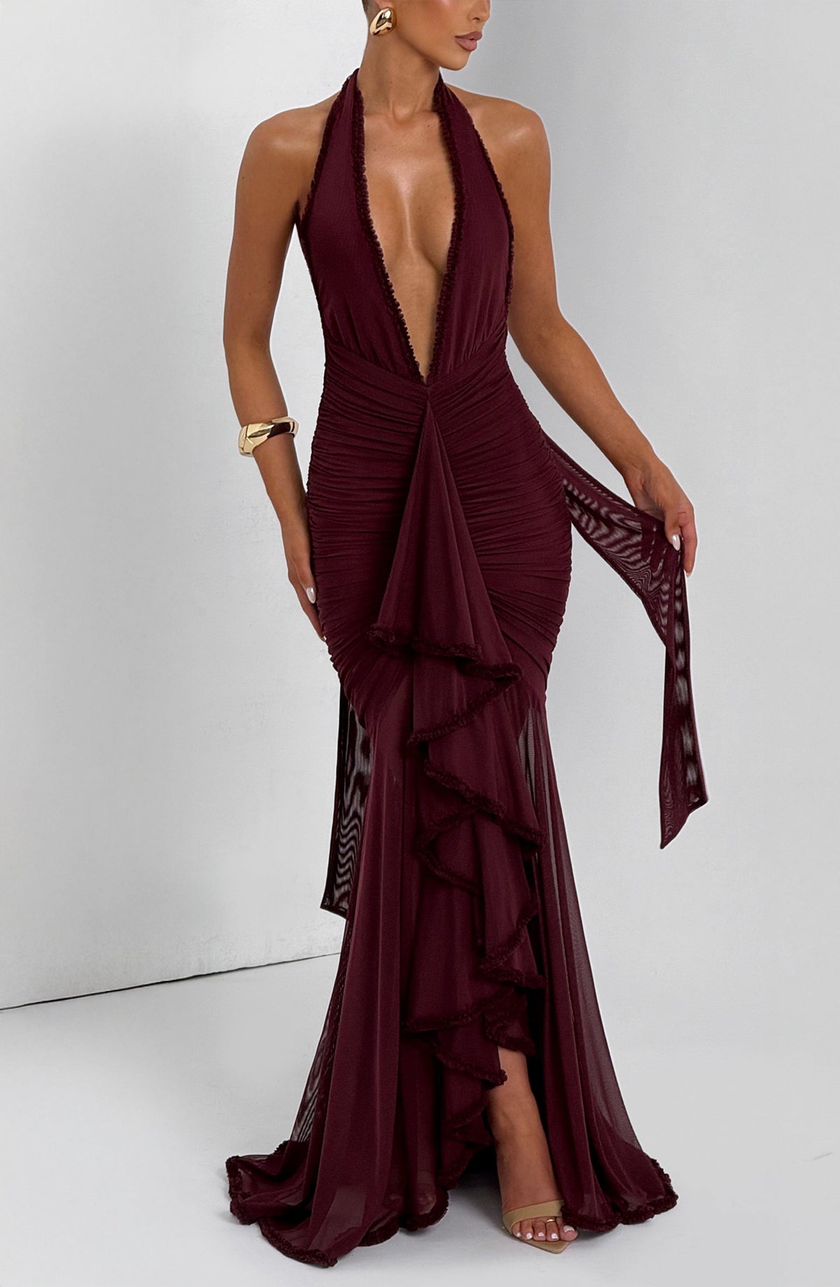 Janessa Maxi Elbise - Kiraz Lake